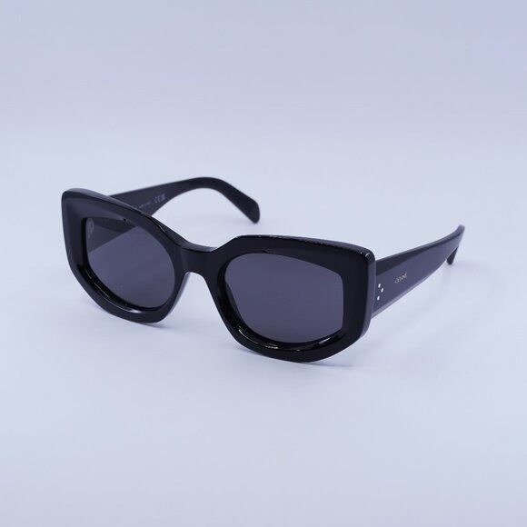 Celine Celine CL40277I 01A Sunglasses Shiny Black Cat Eye Frame Size ONE SIZE - 3 Thumbnail