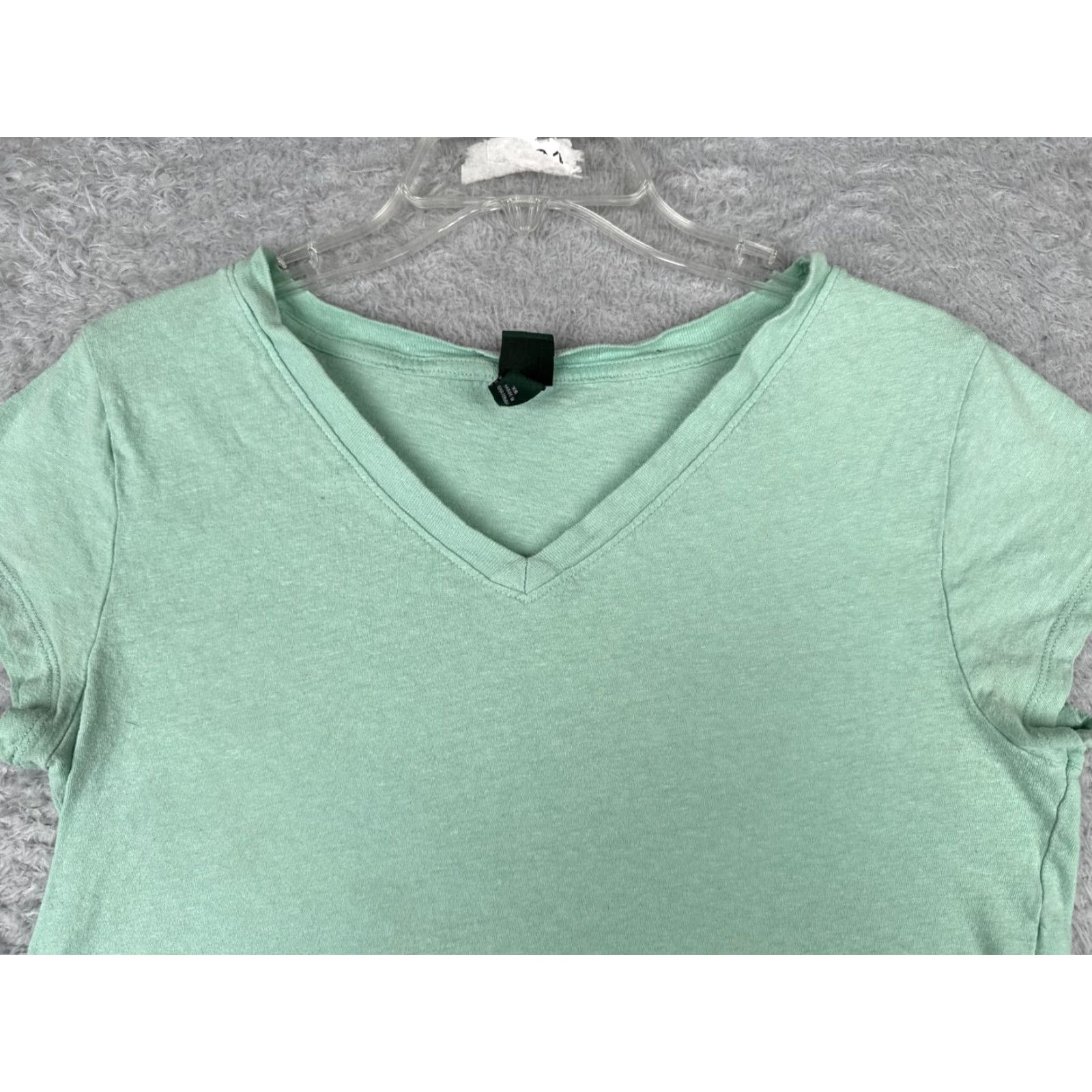 Vintage Wild Fable Crop Shirt Women XS Blue 100% Cotton V-Neck Casual Short Sleeve Outdoor Size XS / US 0-2 / IT 36-38 - 4 Thumbnail