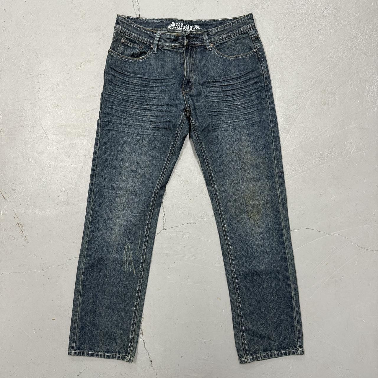Affliction Y2K Crosses Affliction Men’s Embroidered Jeans 32 x 31 Size US 32 / EU 48 - 2 Thumbnail