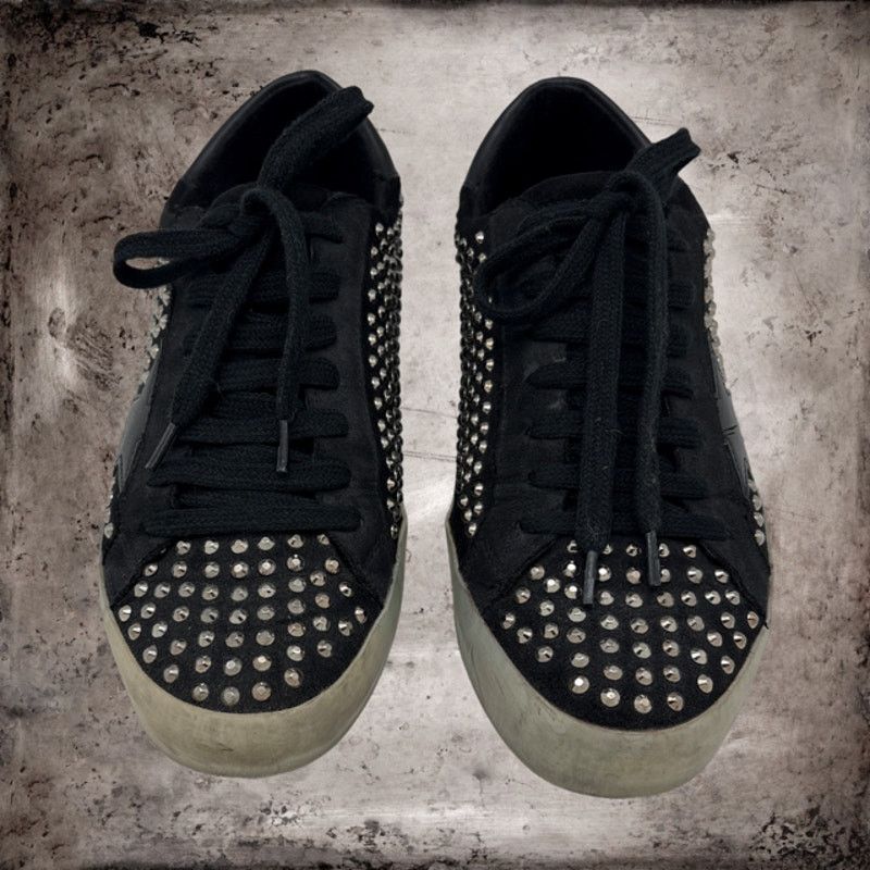 Other SHU SHOP Rockstar Black Sneakers Allover Rhinestones 8.5 Size US 8.5 / IT 38.5 - 2 Thumbnail