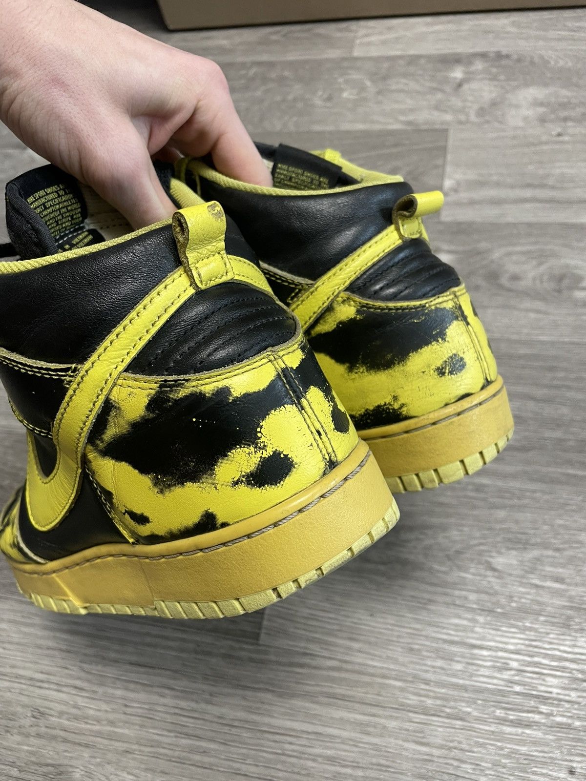 Nike Nike 5 Dunk High 1985 SP Yellow Acid Wash Sneaker Shoes Size US 10.5 / EU 43-44 - 11 Thumbnail