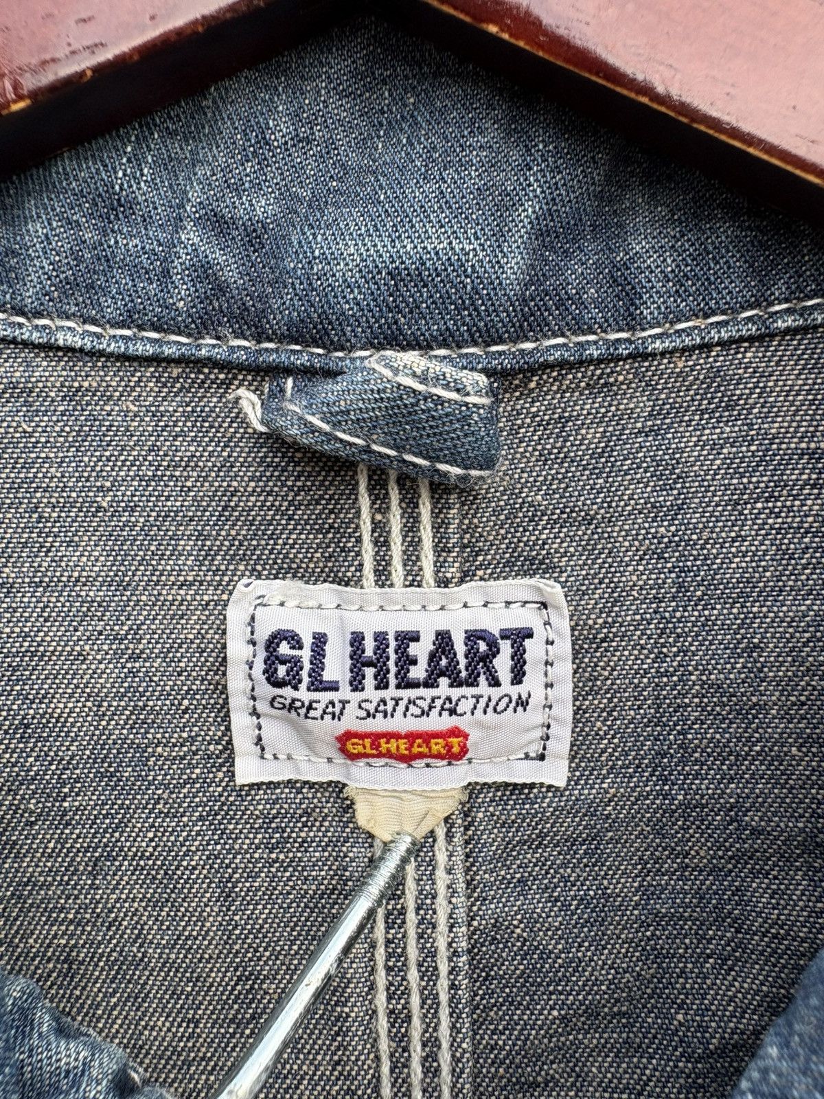 Japanese Brand GL Heart Denim Workwear Chore Jacket Size US M / EU 48-50 / 2 - 5 Thumbnail