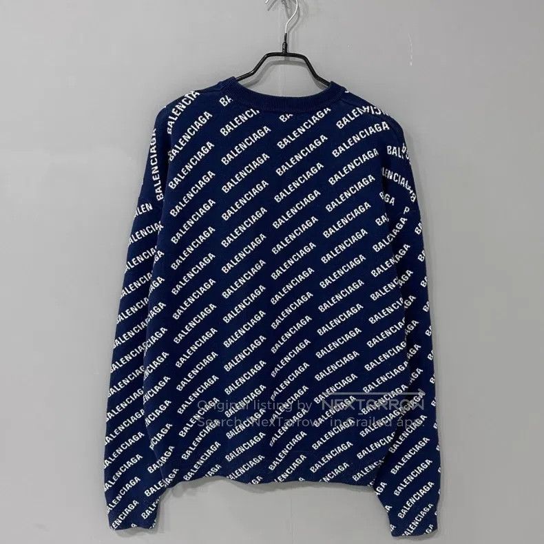 Balenciaga Balenciaga Blue Barrage Knit Sweater Size US XS / EU 42 / 0 - 3 Thumbnail