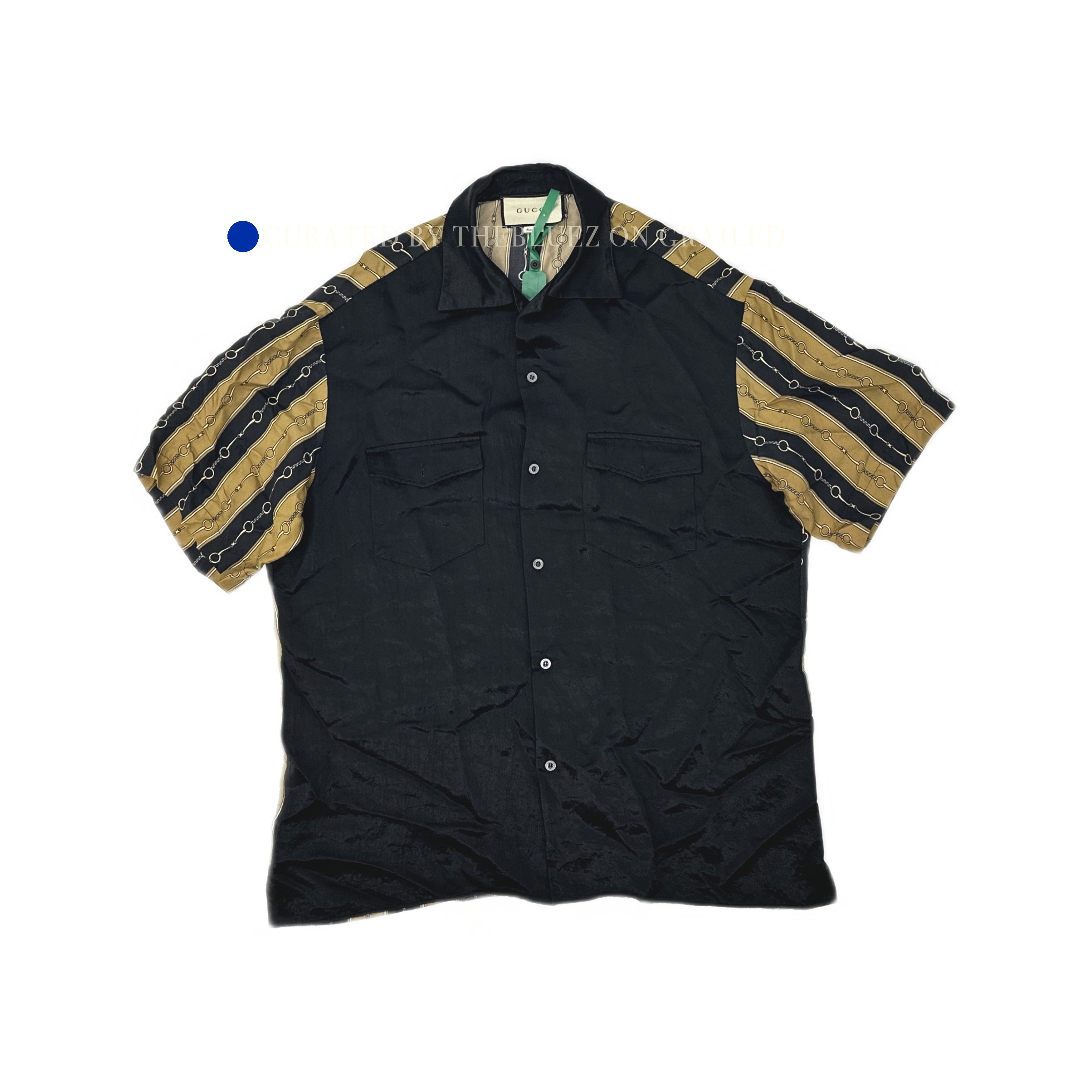 Gucci Chain Print Short Sleeve Shirt in Black Size US M / EU 48-50 / 2 - 1 Thumbnail