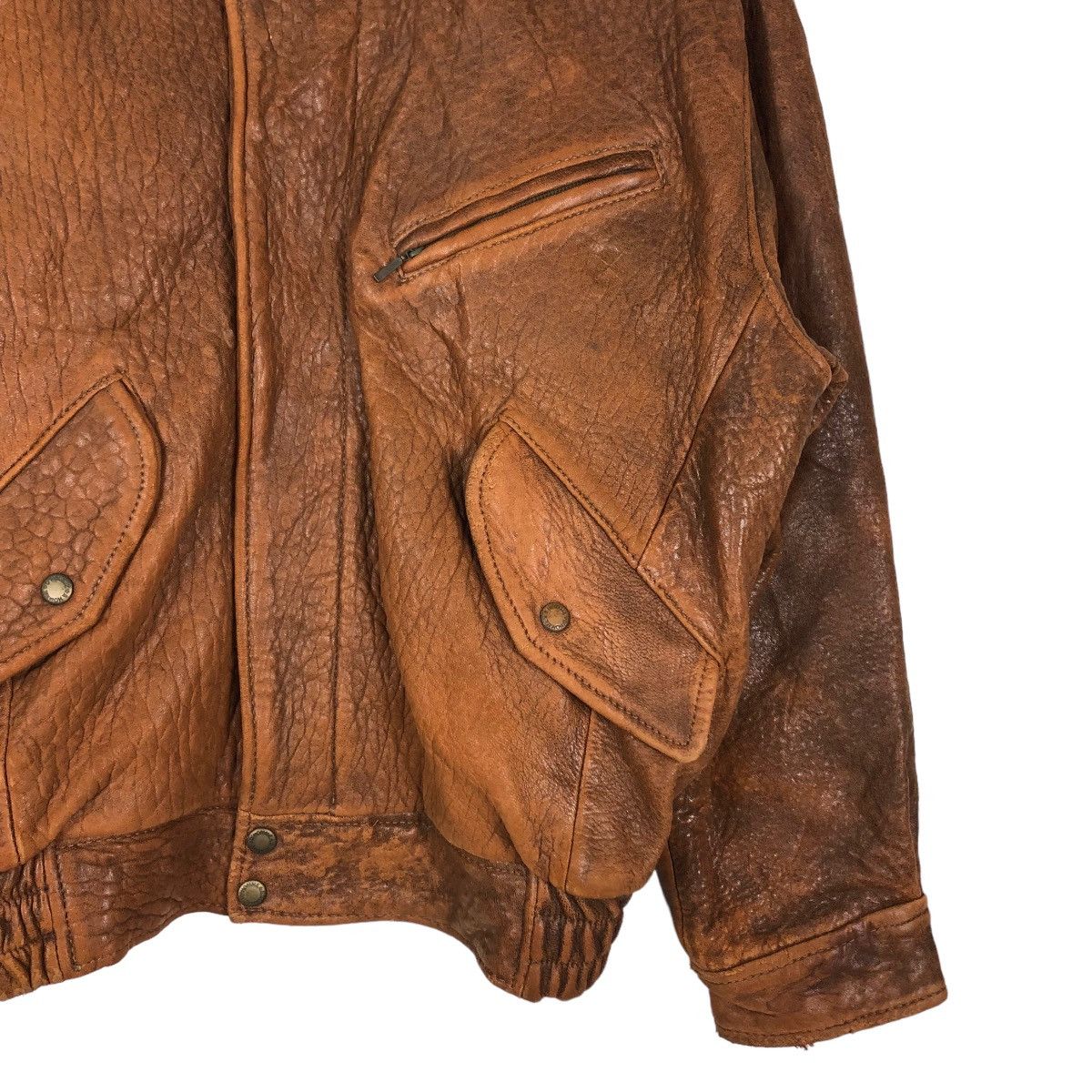 Vintage 📌VINTAGE FLY LEATHER JACKET D’HOMME A HOMME JAPAN MADE Size US M / EU 48-50 / 2 - 12 Thumbnail