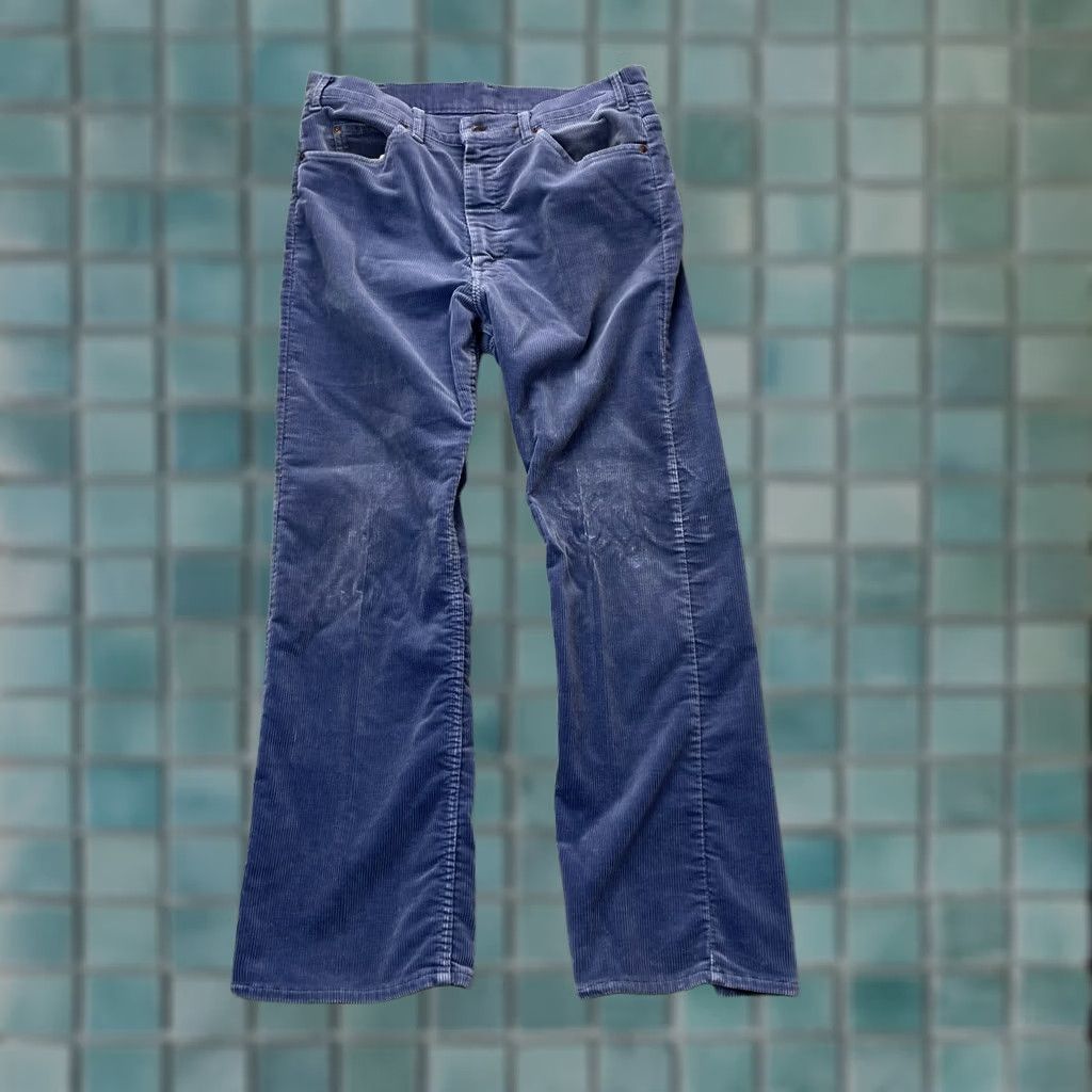 Greats VINTAGE The Great Plains Pants Mens 36x30 Blue Corduroy Straight Western Cowboy Pants Size US 36 / EU 52 - 1 Thumbnail