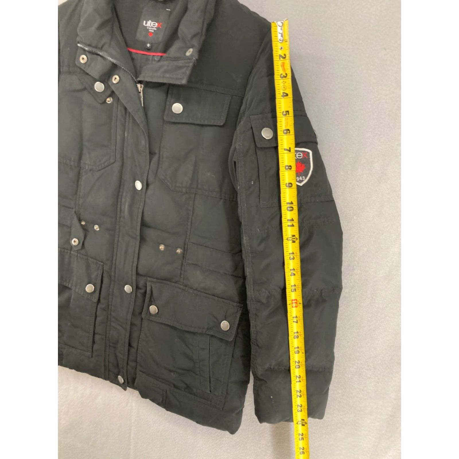 Vintage UTEX Jacket Womens Small Winter Insulated Outdoor Ski - Black - Polyester Softshell Coat - Adult Women - Size S - Anorak - Casual Winter Gear Size S / US 4 / IT 40 - 4 Thumbnail