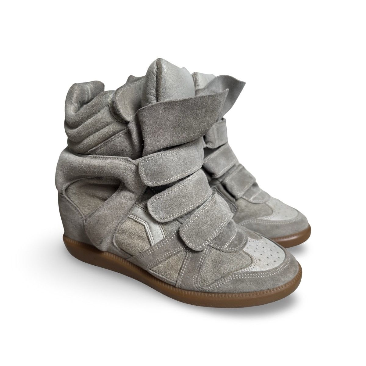 Isabel Marant isabel marant bekett beige suede wedge sneakers Size US 6 / IT 36 - 6 Thumbnail
