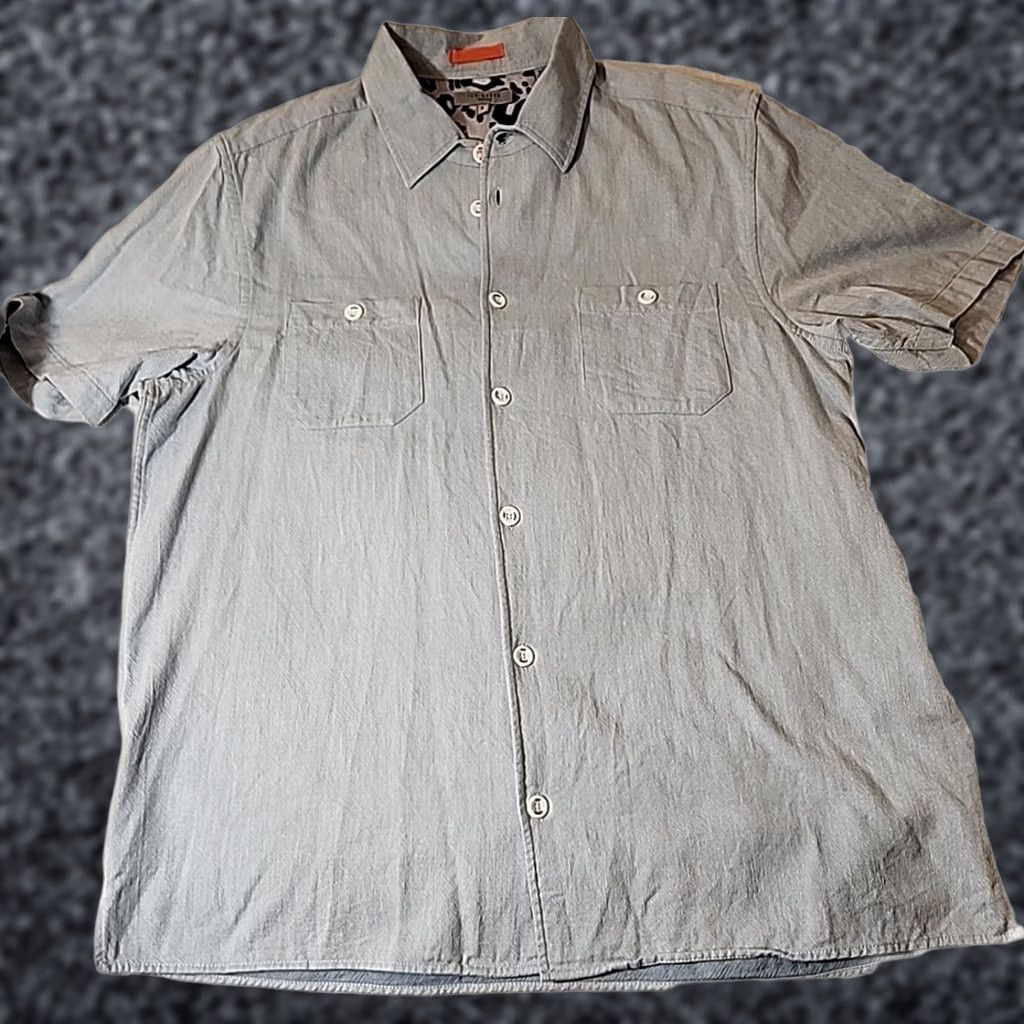 Ted Baker Ted Baker London Shirt Mens Small Short Sleeve Button Up Blue Polished Cotton Size US S / EU 44-46 / 1 - 1 Thumbnail