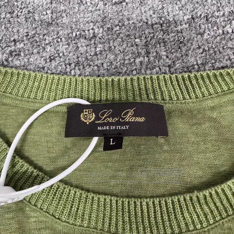 Loro Piana Loro Piana Avocado Green Crewneck Knit Short Sleeve Size L / US 10 / IT 46 - 5 Thumbnail