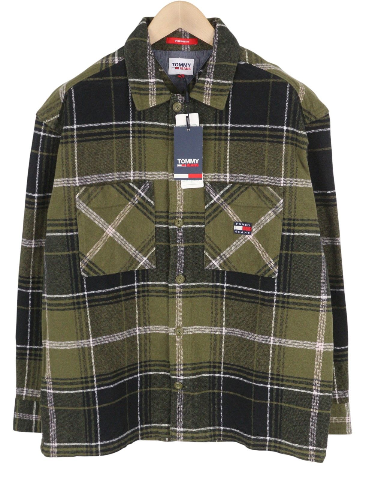 Tommy Hilfiger BRUSHED CHECK 2XL Overshirt Flannel Thick Button Top 85205 Size US XL / EU 56 / 4 - 1 Thumbnail