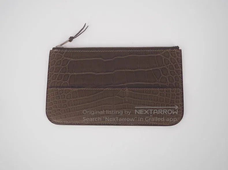 Hermes Hermes Brown Crocodile Leather Change Purse Size ONE SIZE - 1 Thumbnail