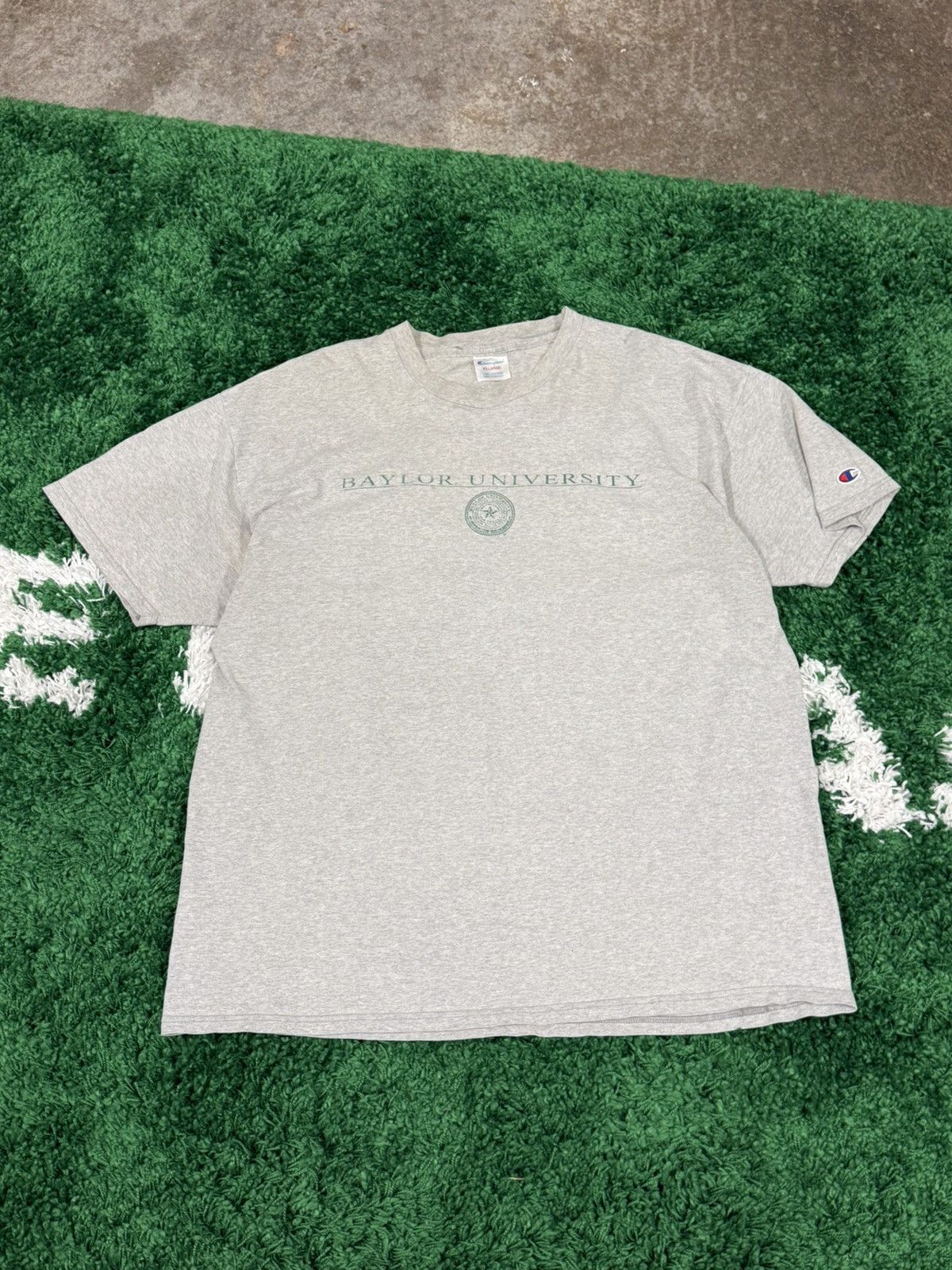 Champion Vintage Champion Baylor University Grey Green Logo Bears Tee Size US XXL / EU 58 / 5 - 1 Thumbnail