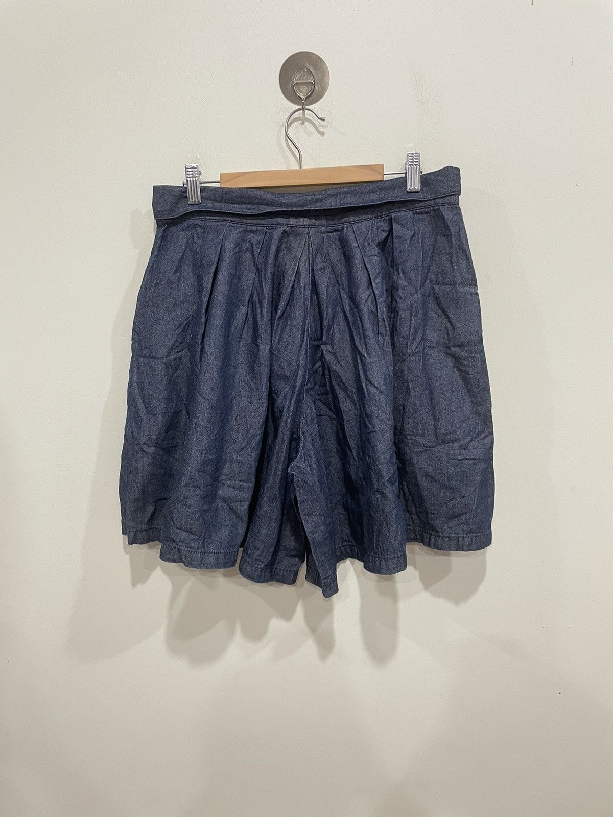 Sunao Kuwahara Sunao Kuwahara Indigo Dye Flared Shorts Size 30" / US 8 / IT 44 - 2 Thumbnail
