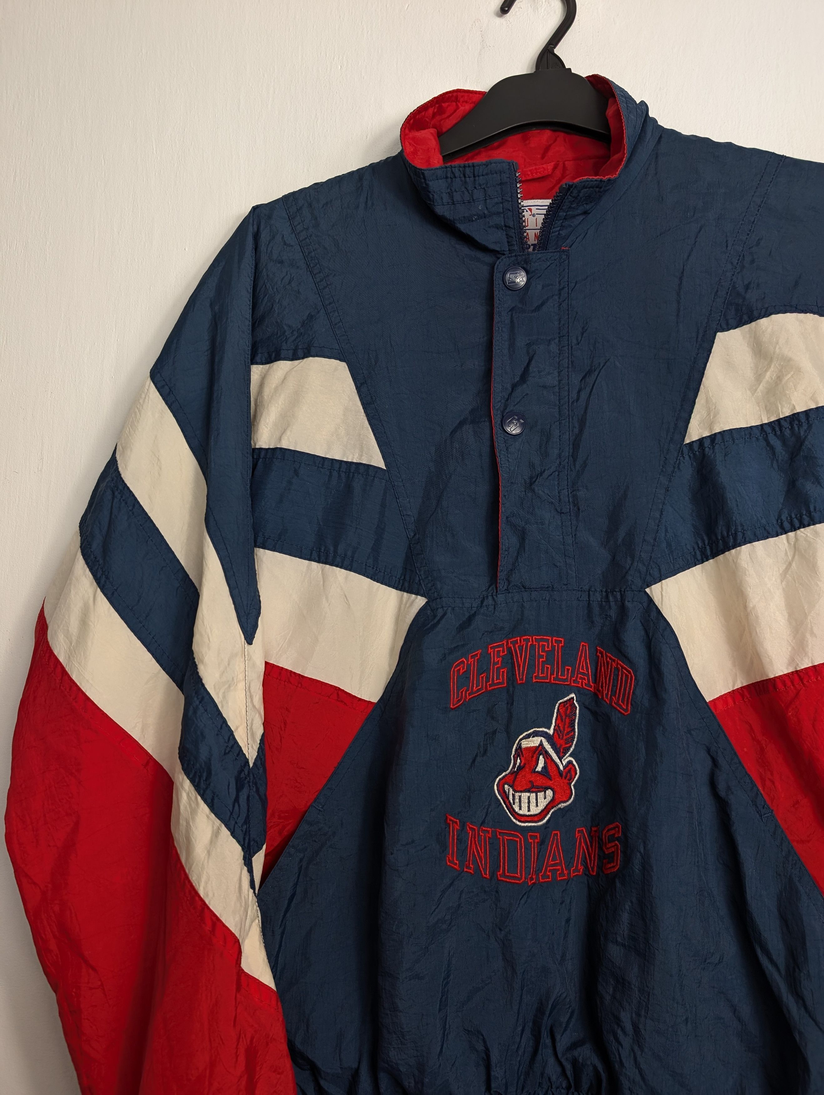 Starter 90s Starter Cleveland Indians Jacket Chief Wahoo Baggy XL Size US XL / EU 56 / 4 - 3 Thumbnail