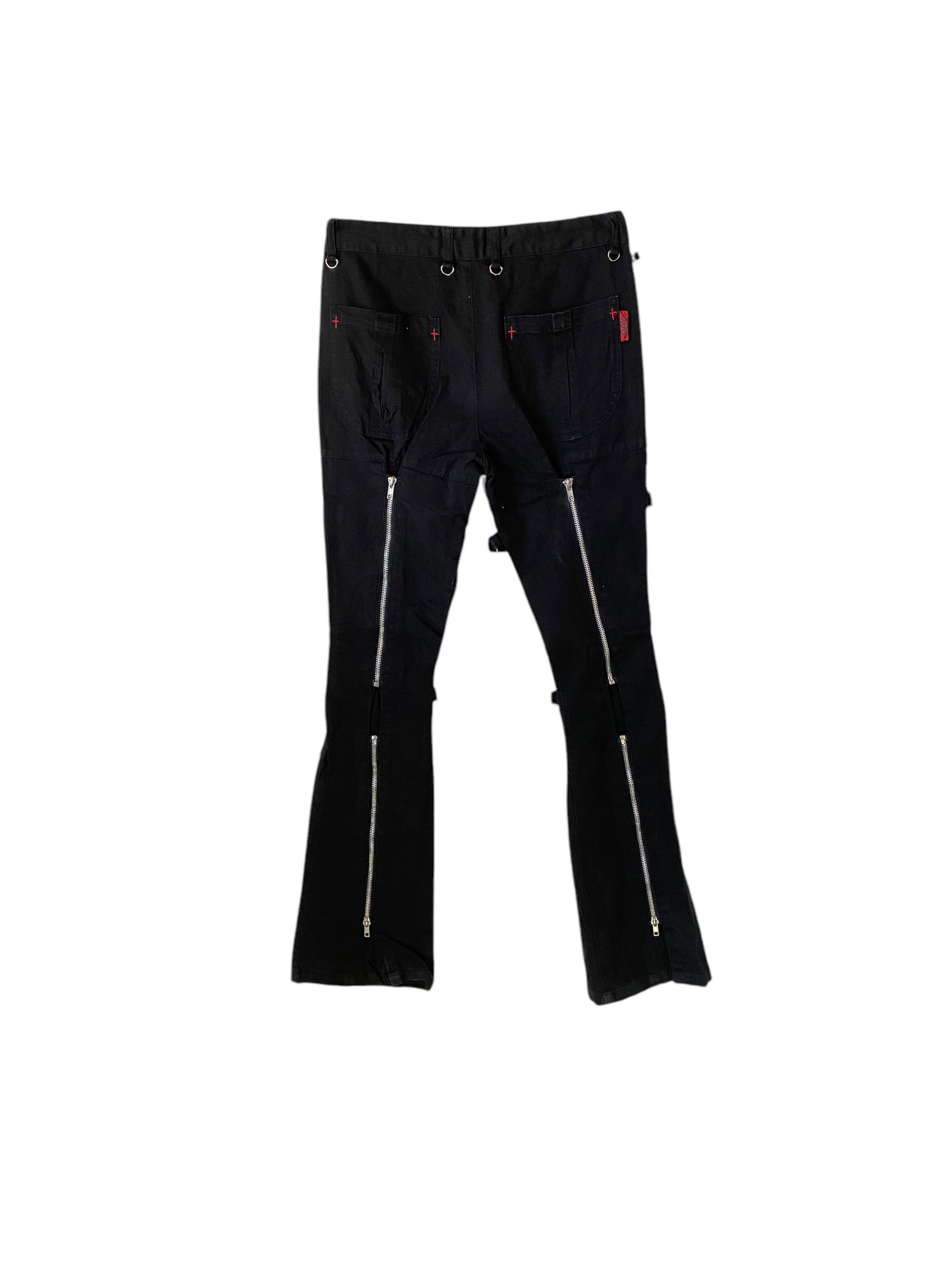 Hysteric Glamour × Japanese Brand 2000s Mad Punk printed zipped bondage pant Size US 29 - 2 Thumbnail