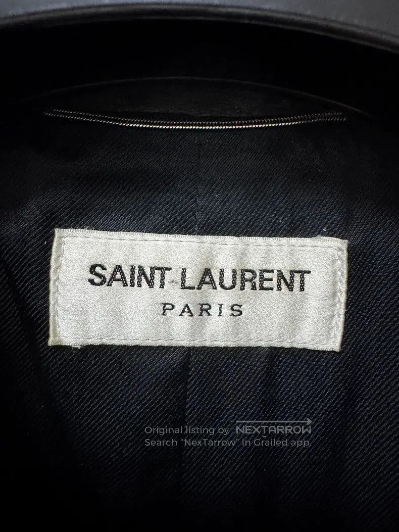 Saint Laurent Paris Saint Laurent Black Leather Jacket with Diamonds. Size US M / EU 48-50 / 2 - 5 Thumbnail