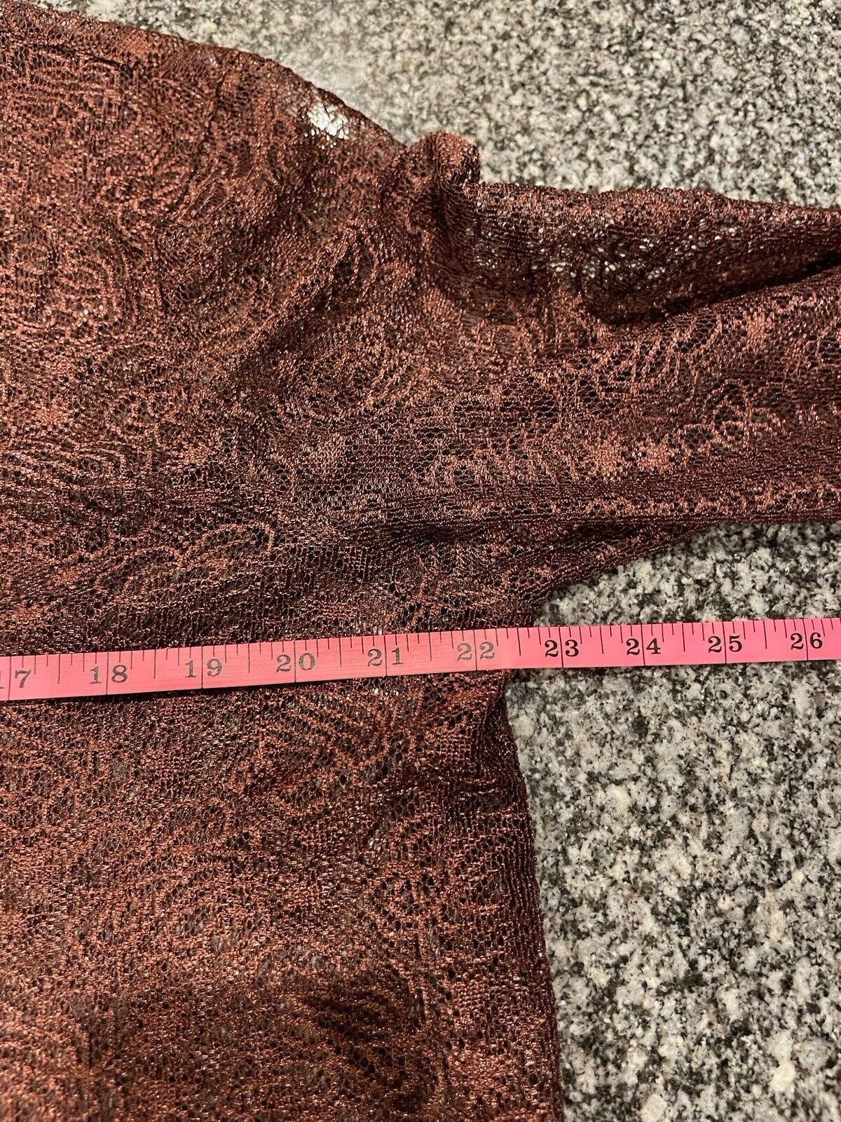 Designer Selene Sport Button Up Blouse Shirt Women’s Sz XL Brown (A5) Size XL / US 12-14 / IT 48-50 - 2 Thumbnail