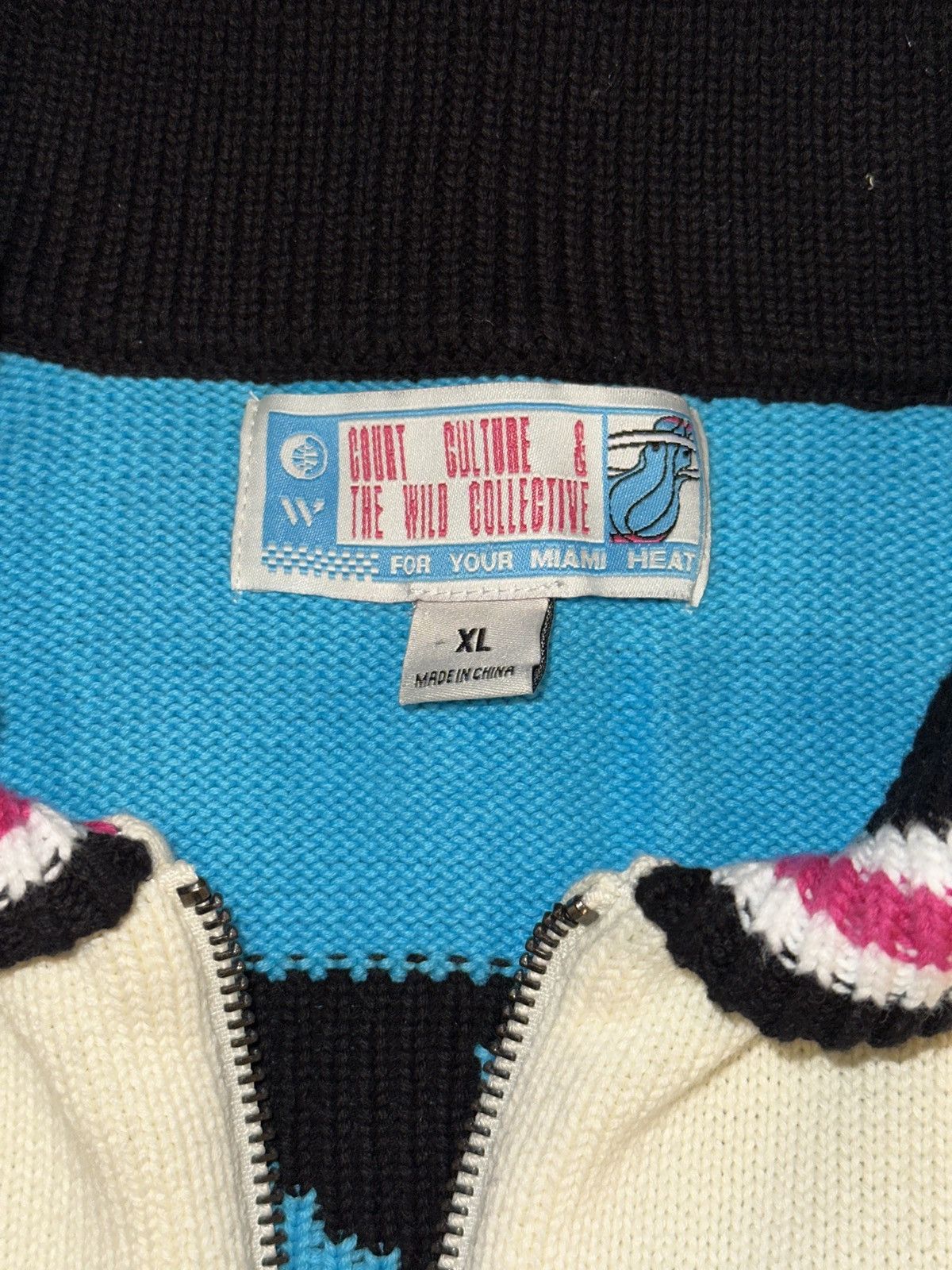 NBA MIAMI HEAT Court Culture Original Vice Knit CardiganSweater Size US XL / EU 56 / 4 - 9 Thumbnail