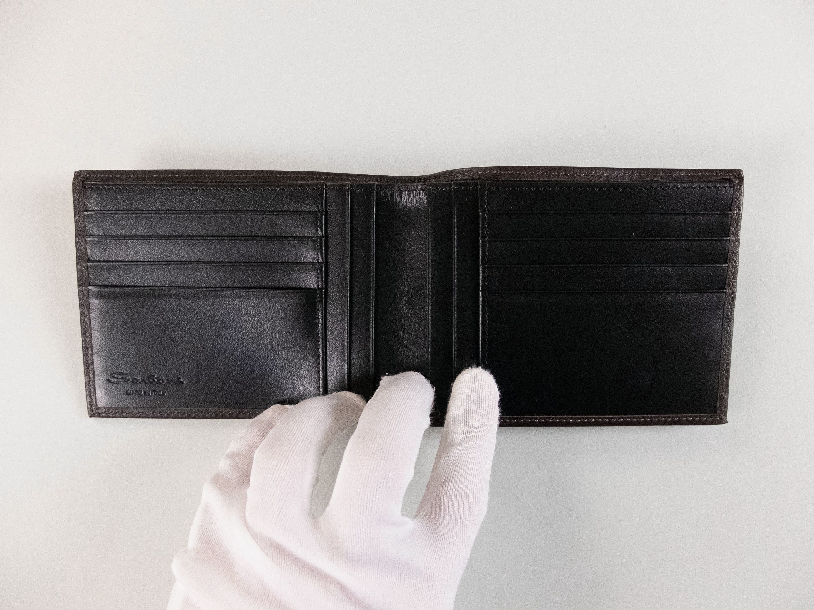 Santoni SANTONI brown classic leather bifold wallet billfold Italy Size ONE SIZE - 6 Thumbnail