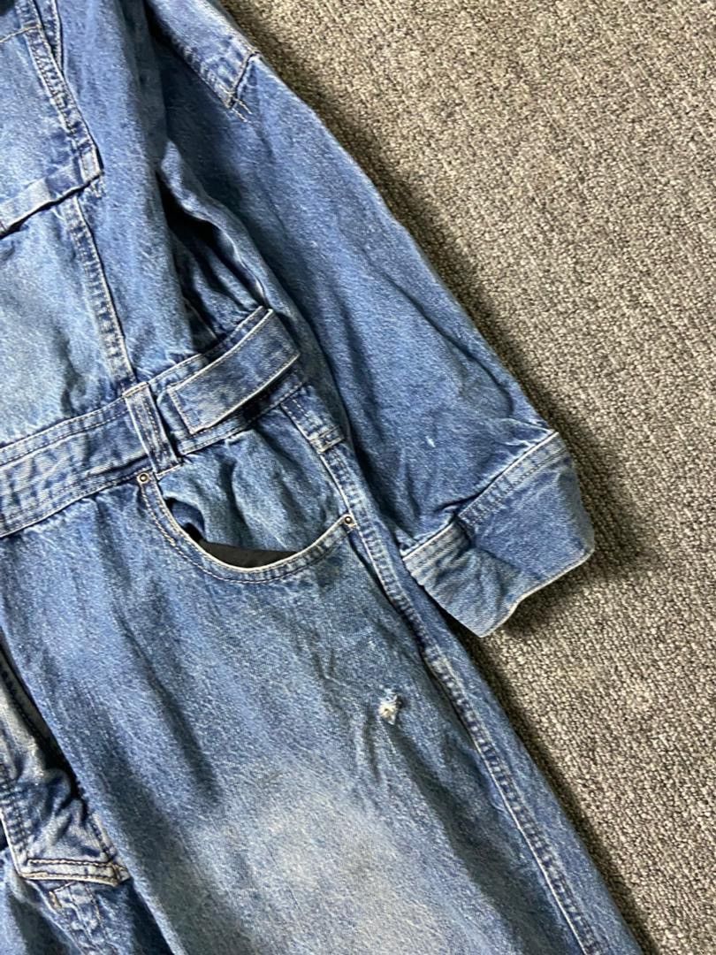 Japanese Brand Zack Styles Gold Denim Long Sleeve Overalls (186) Size US 38 / EU 54 - 11 Thumbnail