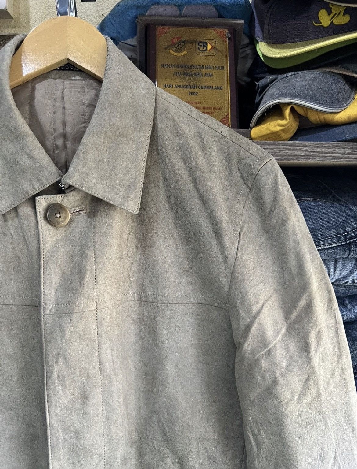 Yohji Yamamoto 🔥Vintage Ined Homme Yohji Yamamoto Suede Jacket Size US S / EU 44-46 / 1 - 6 Thumbnail