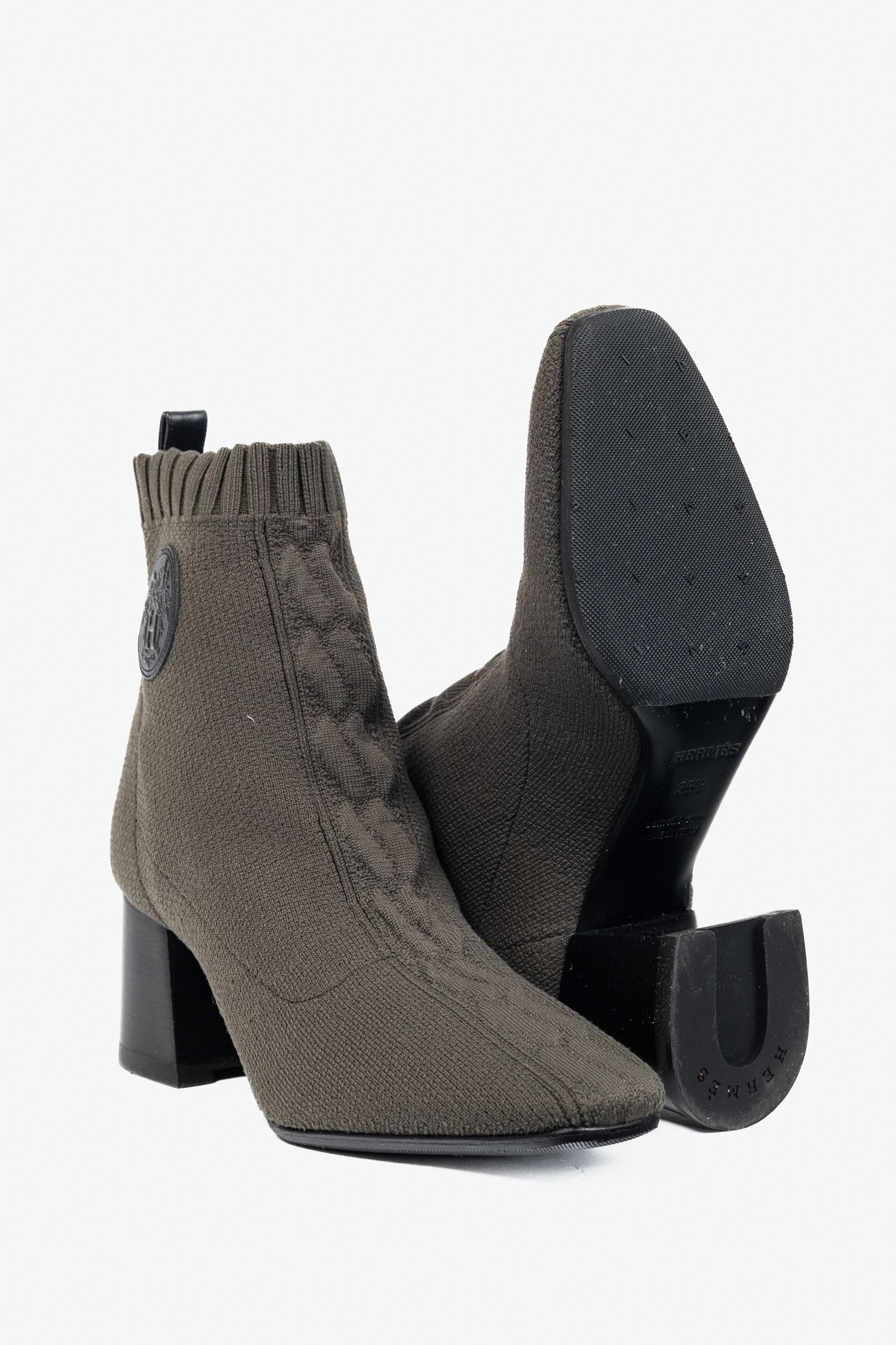 Hermes Hermes Volver 60 Vert Sapin Knit Ankle Boots Size US 5.5 / IT 35.5 - 4 Thumbnail