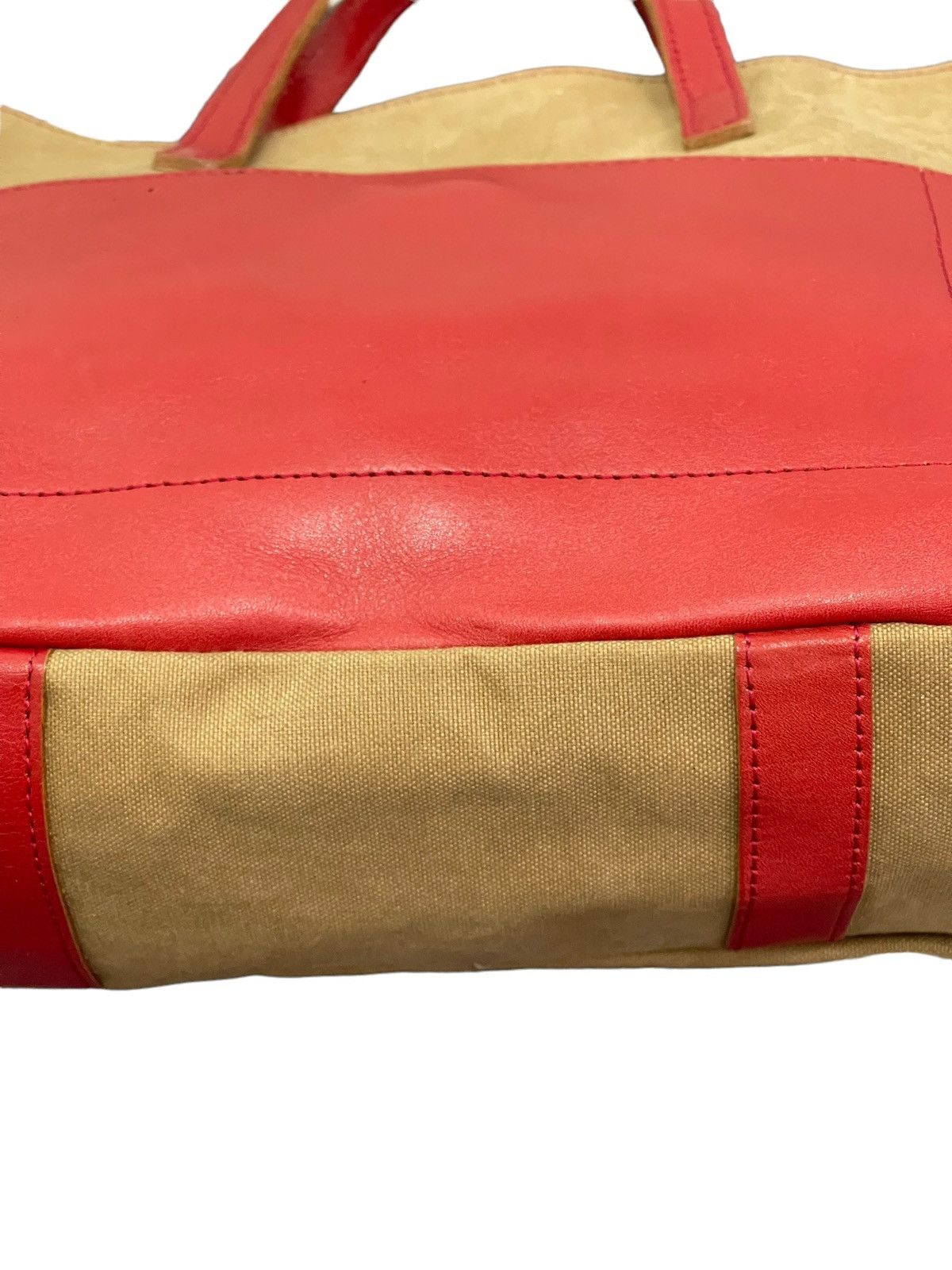 Japanese Brand Leather Cotton Canvas Lily Japan Sling Cross Body Bag 4🟩 Size ONE SIZE - 12 Thumbnail