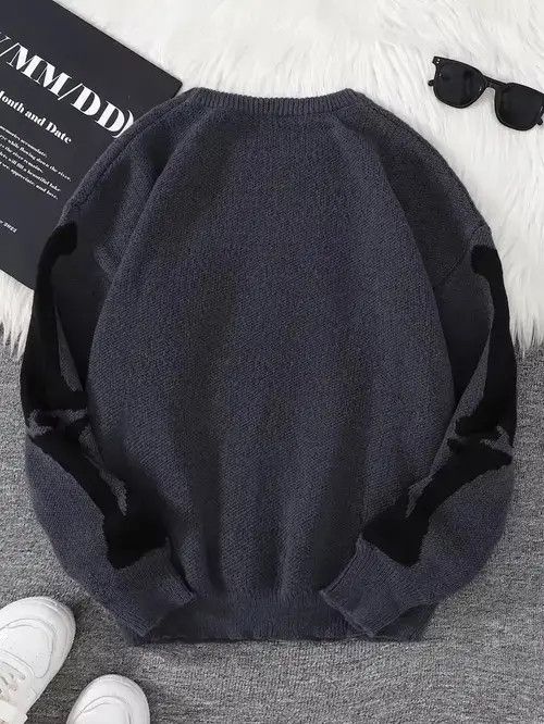 Other Skaleton Round Neck Knitted Pullover Size US L / EU 52-54 / 3 - 8 Thumbnail