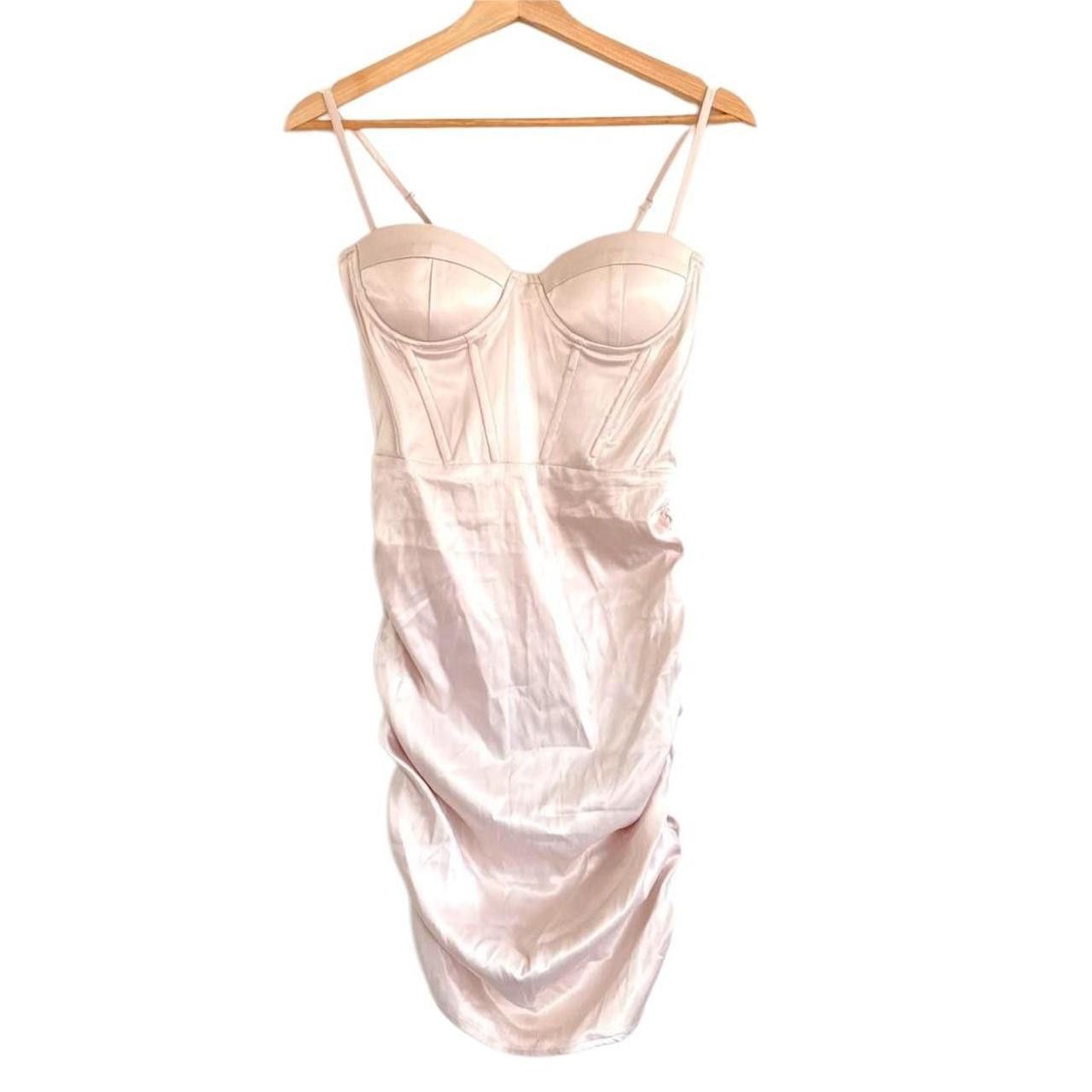 Vintage VINTAGE CREAM BODYCON DRESS SIZE SMALL PARTY STRETCH Size S / US 4 / IT 40 - 1 Thumbnail