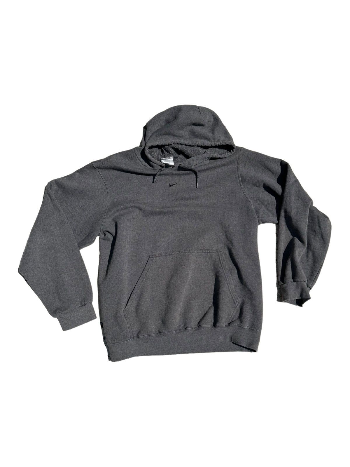 image of Nike Center Swoosh Hoodie -Wolf Grey, Men's (Size Large)