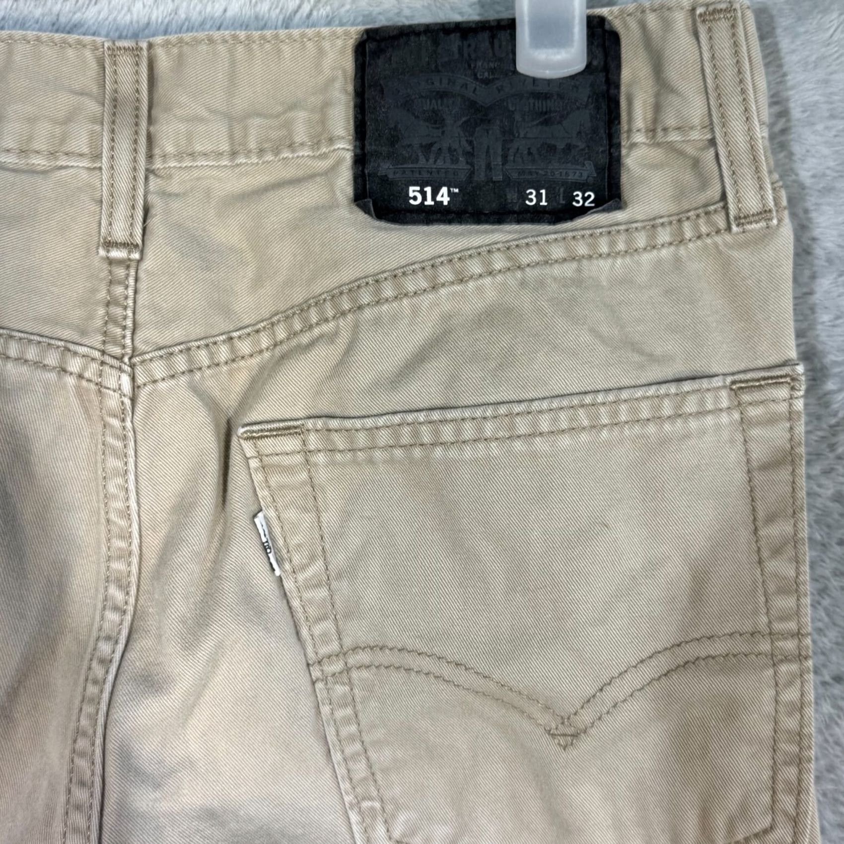 Levi's Levi’s 514 Jeans Men’s Beige Denim 31x32 Mid Rise Straight Size US 31 - 7 Thumbnail