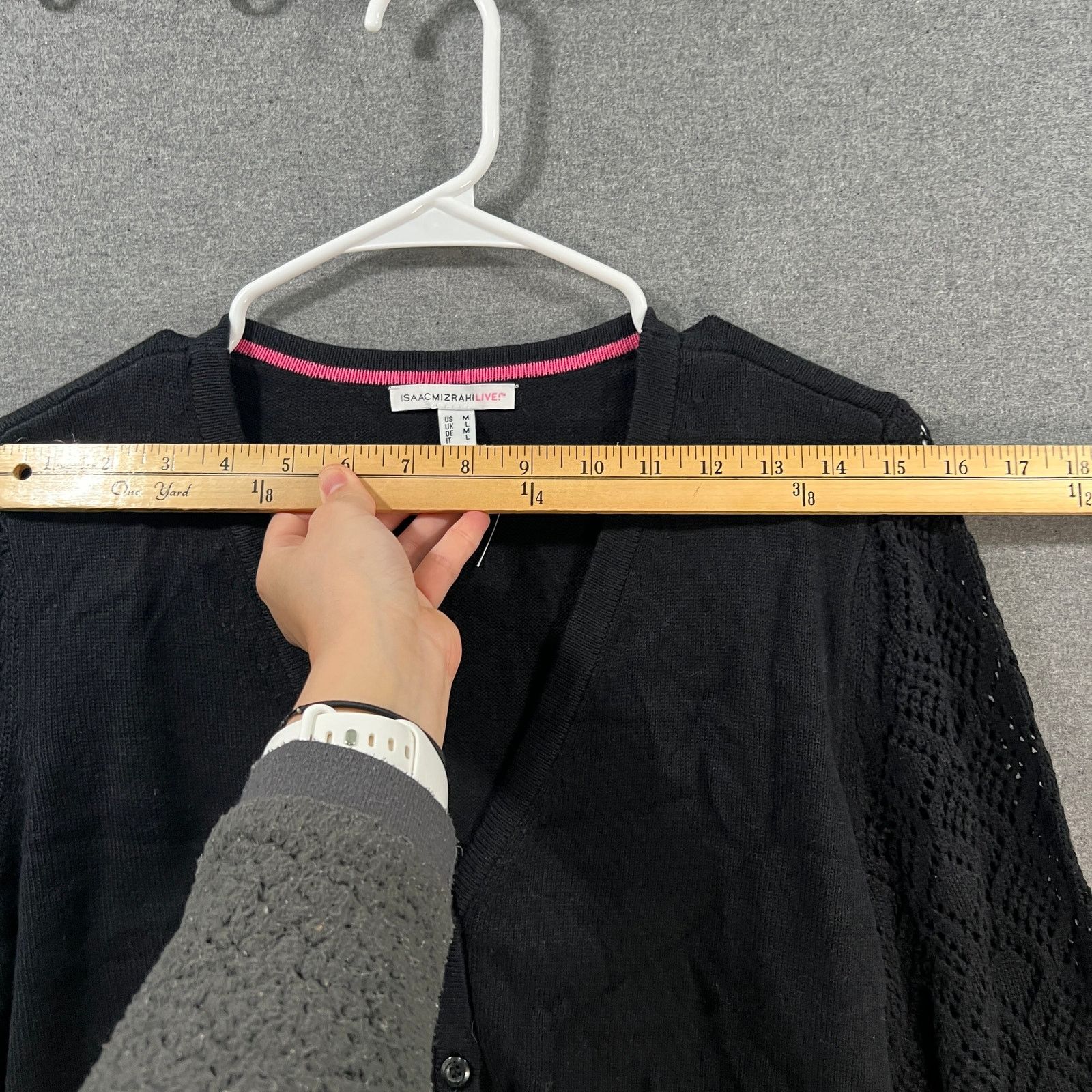 Isaac Mizrahi Isaac Mizrahi Live! Puff Sleeve Sweater Cardigan Pitch Size M / US 6-8 / IT 42-44 - 9 Thumbnail