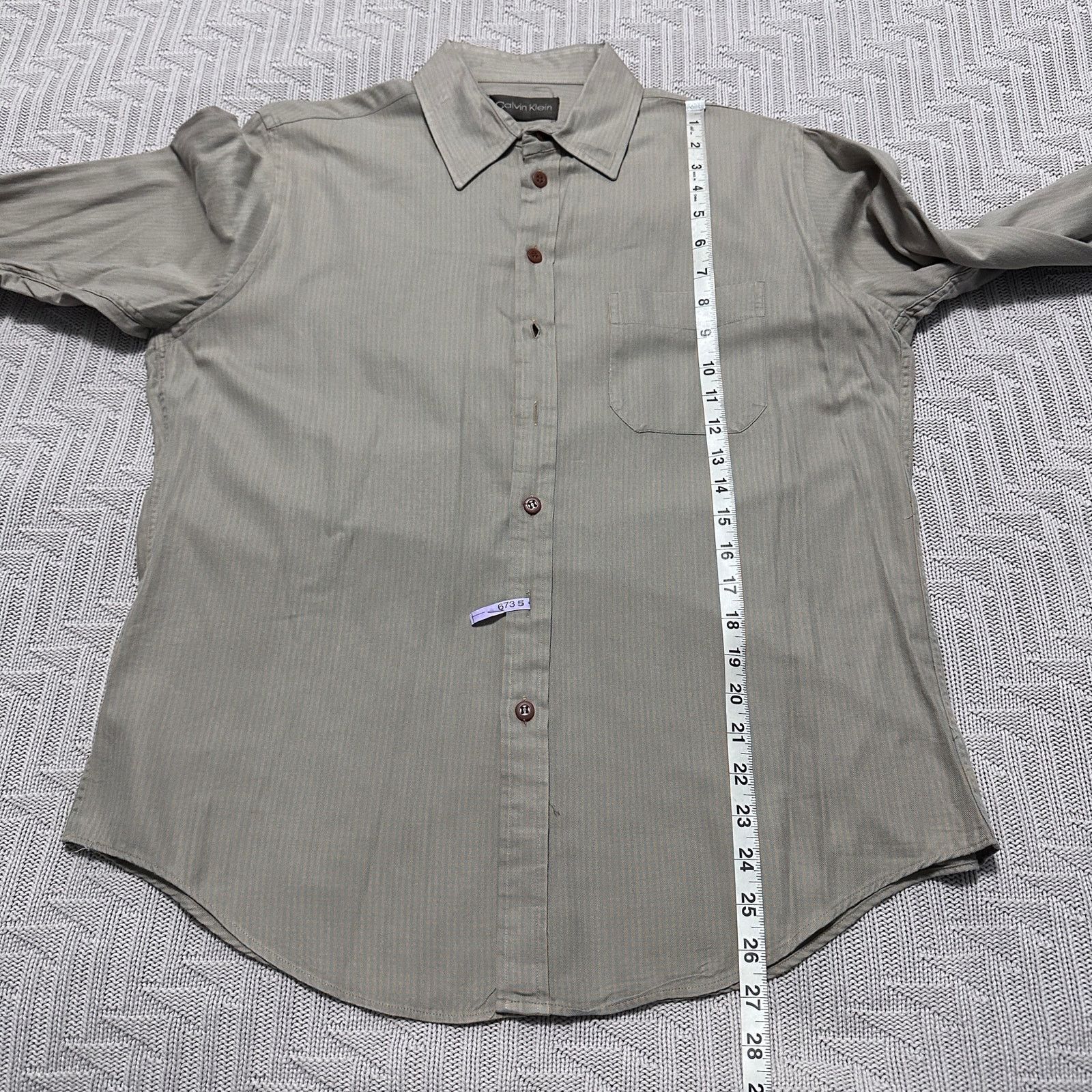 Calvin Klein Calvin Klein beige plaid long sleeve button down size L Size US L / EU 52-54 / 3 - 8 Thumbnail