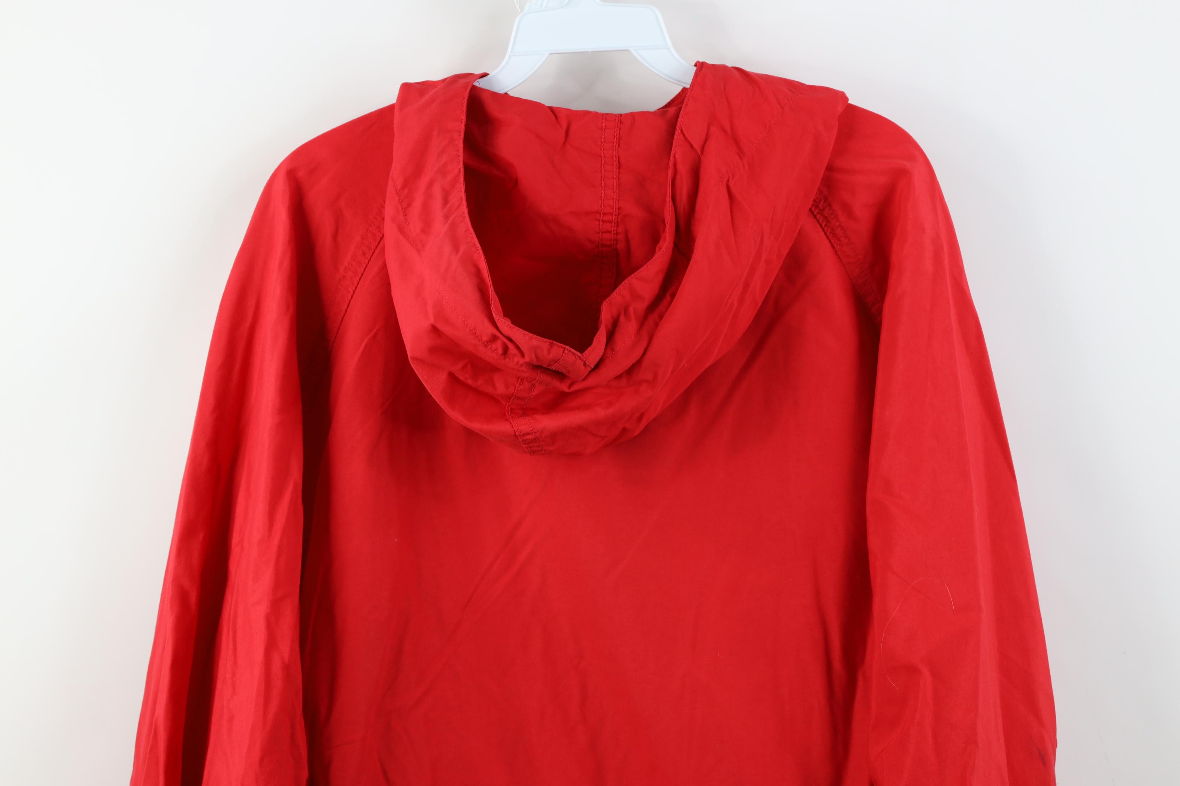 L.L. Bean Vintage 90s LL Bean Hooded Anorak Windbreaker Jacket Red USA Size US XXL / EU 58 / 5 - 16 Thumbnail