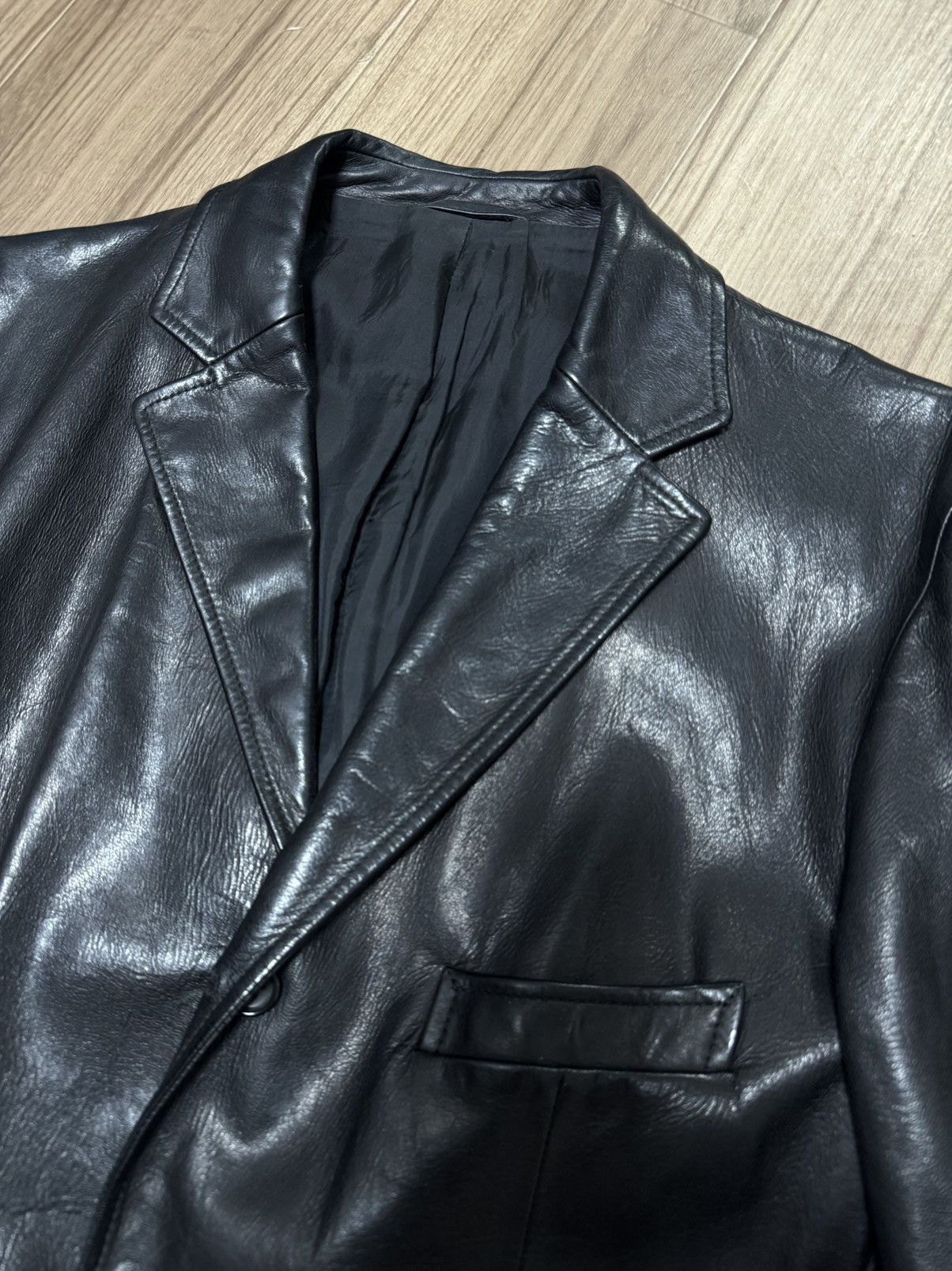 Jil Sander Jil Sander Leather Blazer (Raf Simons Era) Size US L / EU 52-54 / 3 - 5 Thumbnail
