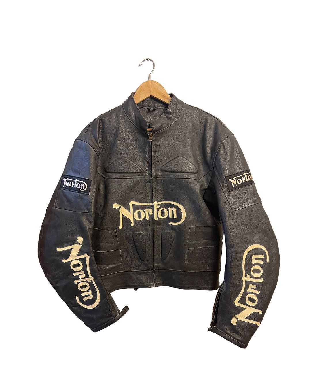 Norton Vintage Norton Cowhide Motorcycle Leather Jacket Size US L / EU 52-54 / 3 - 1 Thumbnail