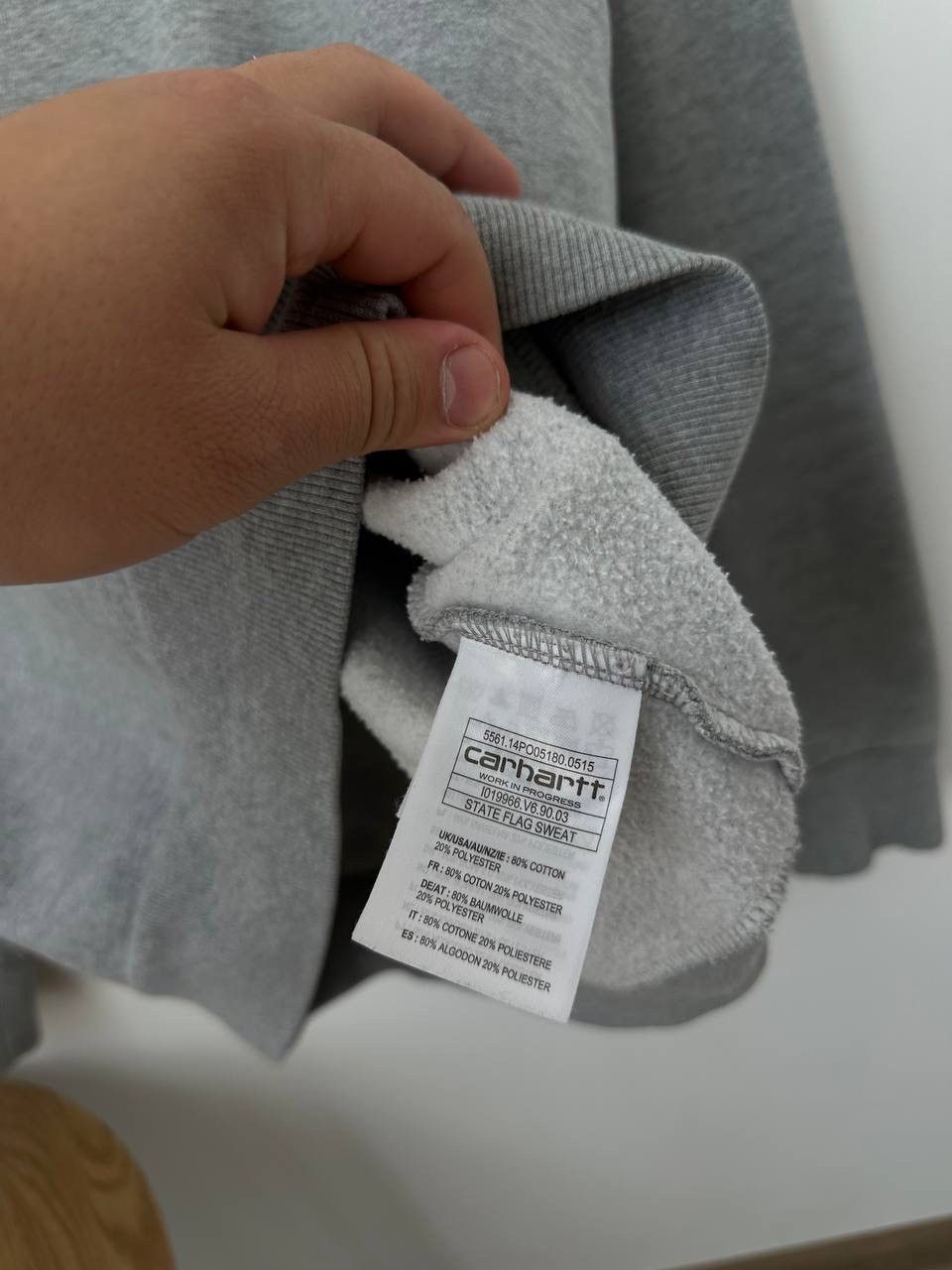 Carhartt × Carhartt Wip × Vintage Vintage Carhartt State Sweat Flag Gray Big Logo Sweatshirt Size US M / EU 48-50 / 2 - 6 Thumbnail