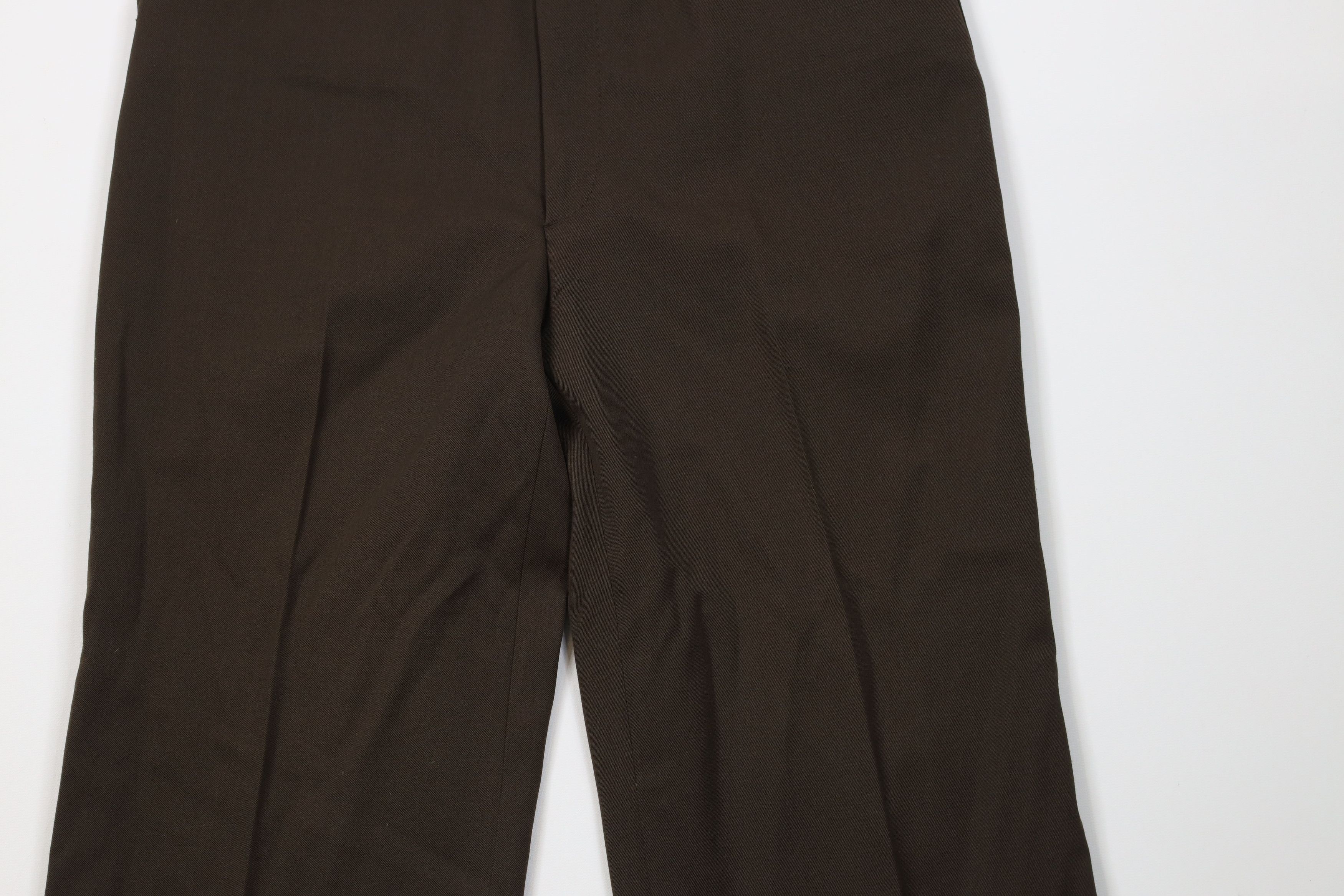 Vintage Vintage 60s 70s Streetwear Flared Wide Leg Chino Pants Brown Size US 32 / EU 48 - 3 Thumbnail