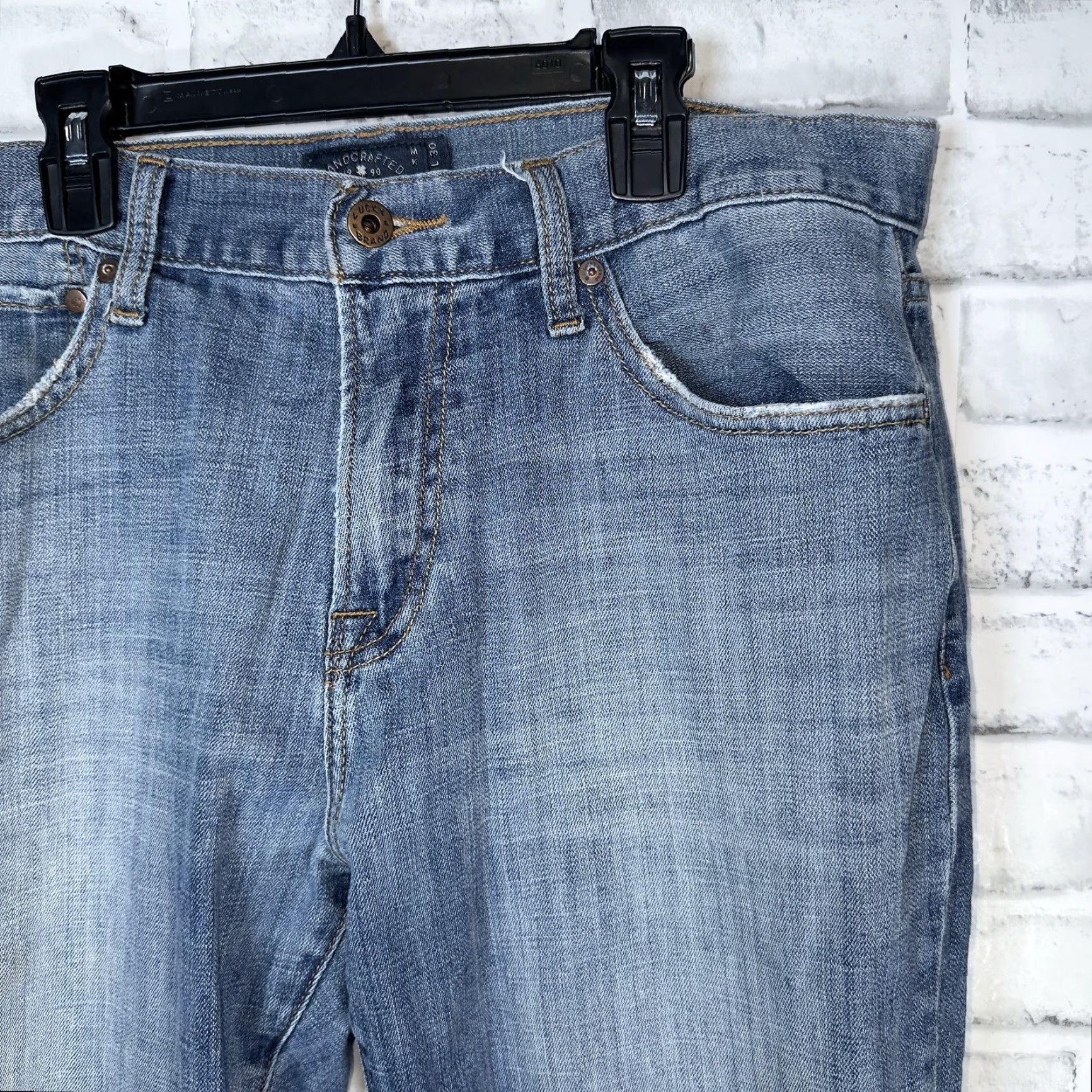 Lucky Brand Lucky Brand 221 Original Straight Blue Jeans Mens 34x30 Size US 34 / EU 50 - 2 Thumbnail