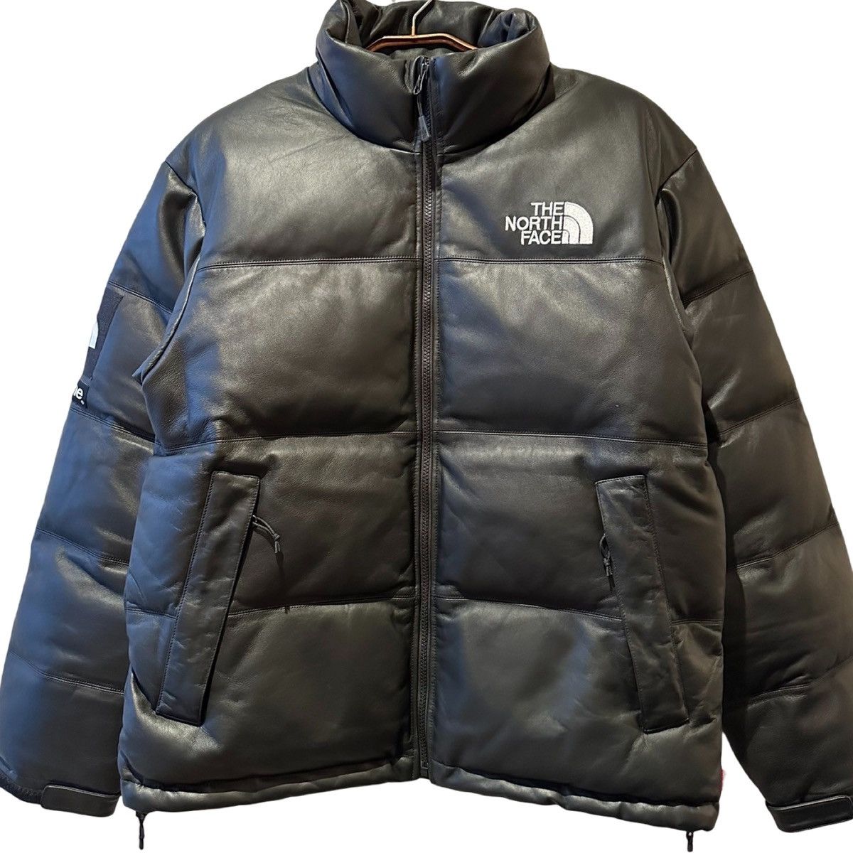 Supreme Supreme The North Face Leather Nuptse Jacket | Grailed