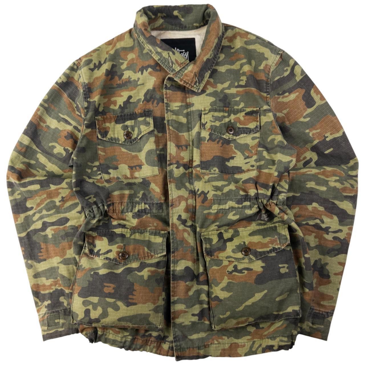 Stussy Vintage Stussy Camo Zip Up Cargo Jacket Size M Size US M / EU 48-50 / 2 - 2 Thumbnail