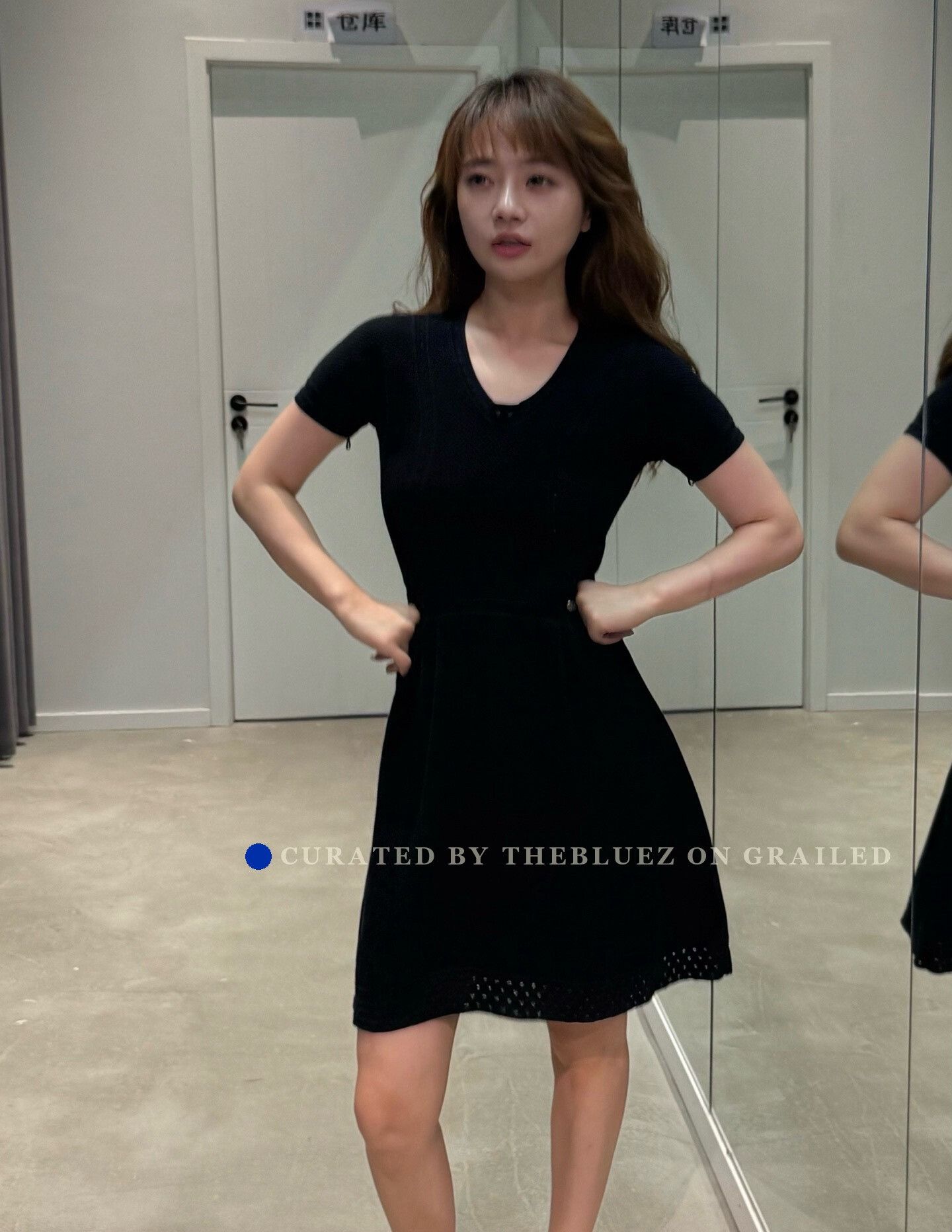 Chanel Chanel Dark Blue Cut-Out Dress Size 36