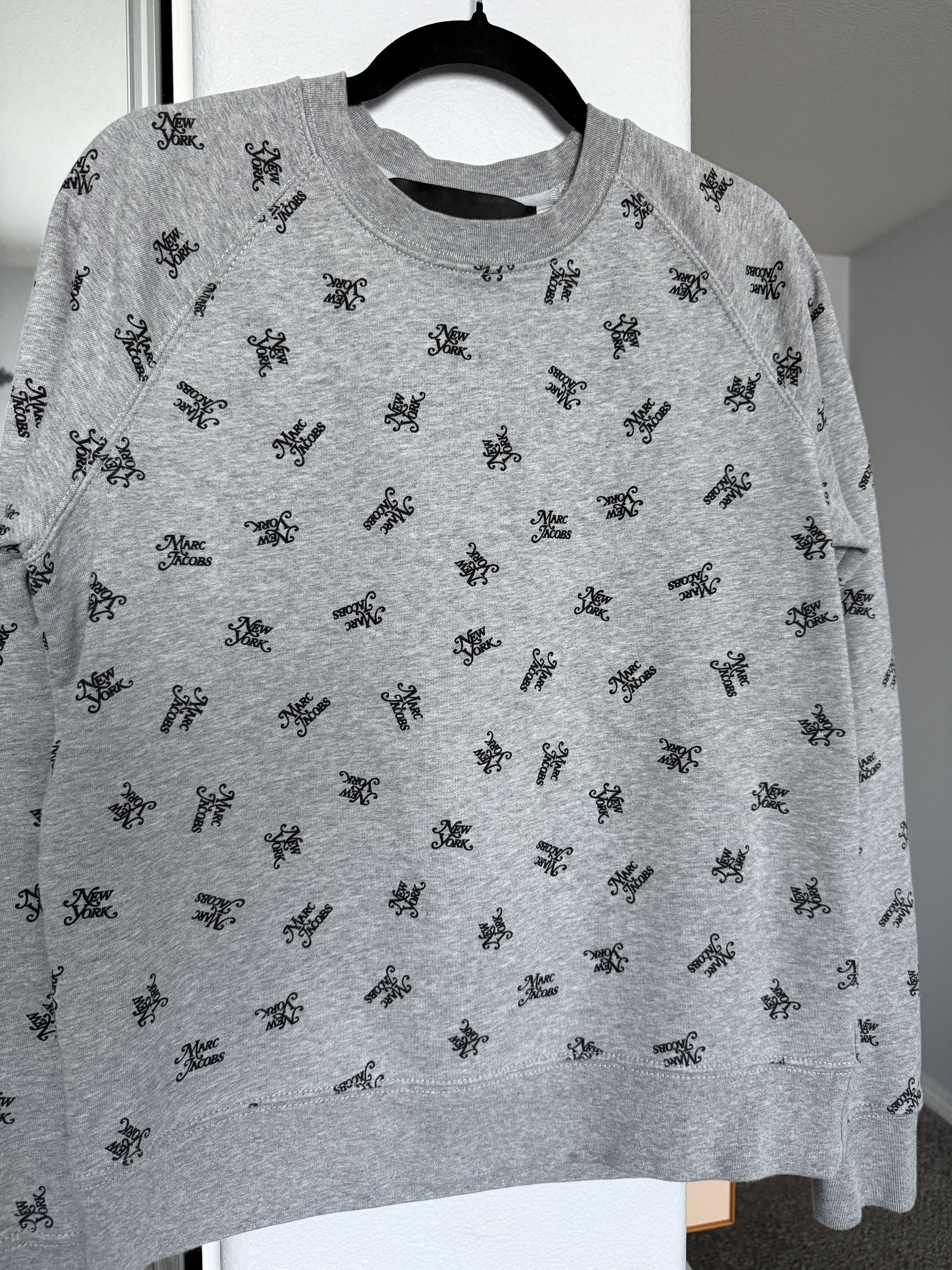 Marc Jacobs THE LOGO SWEATSHIRT HEATHER GREY SZ SMALL Size S / US 4 / IT 40 - 2 Thumbnail