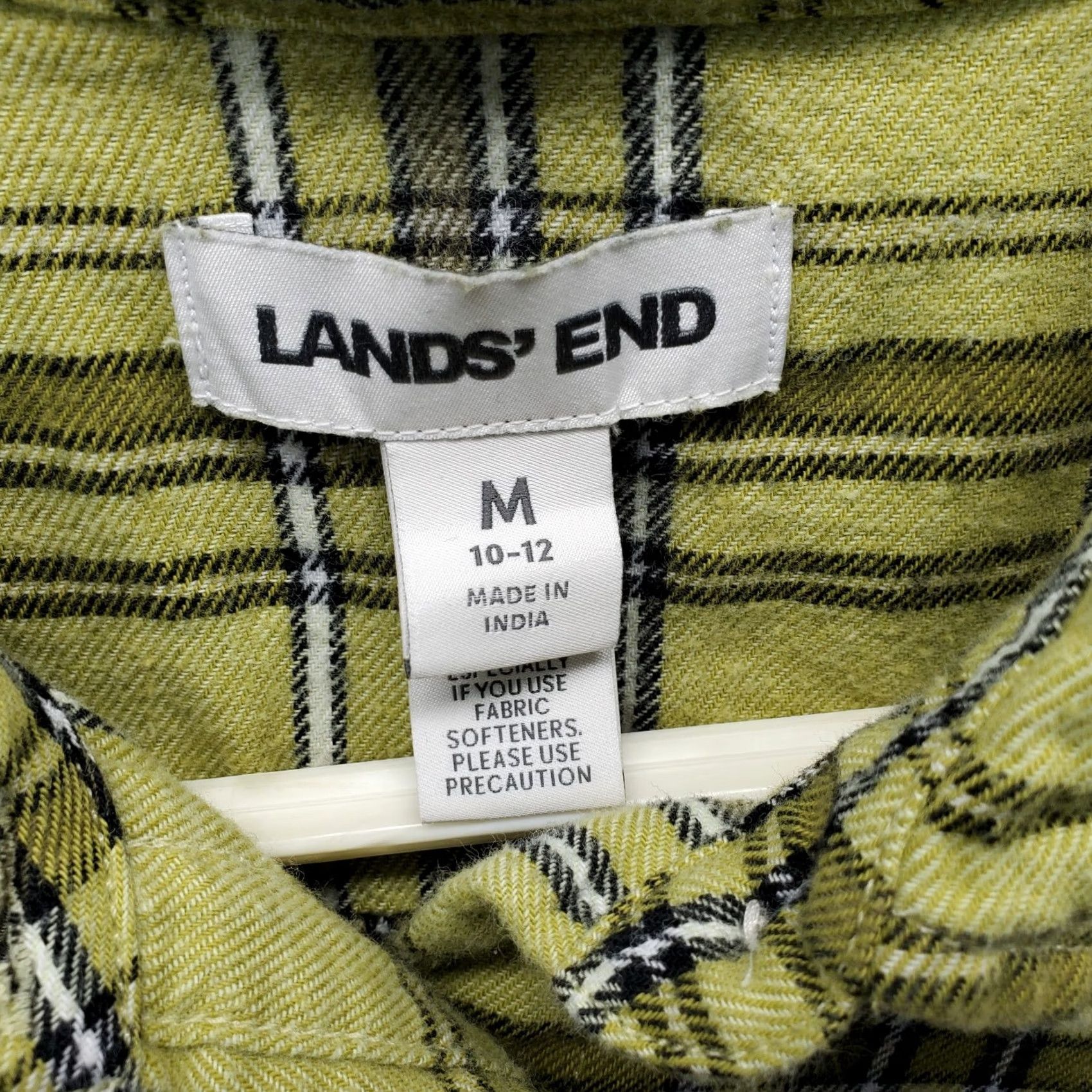 Lands' End Lands' End Flannel Shirt Women Multi Plaid Long Sleeve Collared Button Up Size M / US 6-8 / IT 42-44 - 5 Thumbnail