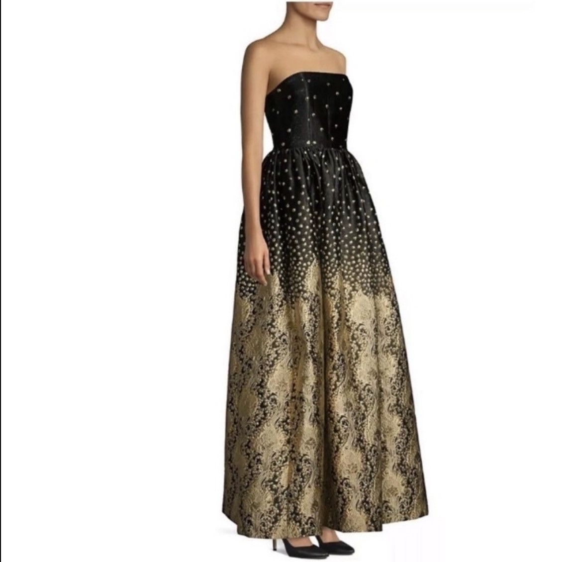 Alice + Olivia Alice + Olivia Black and Gold Daisy Strapless dress Size M / US 6-8 / IT 42-44 - 1 Thumbnail