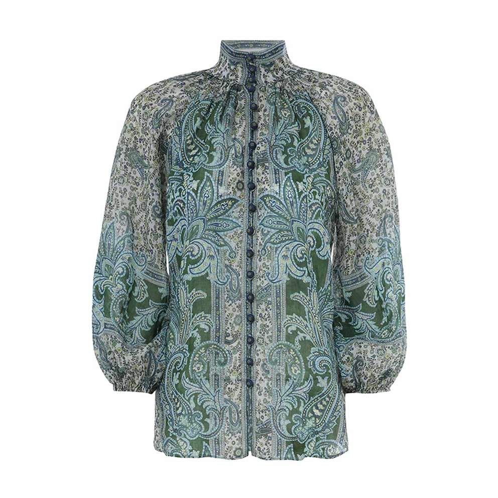 Zimmermann oc11z0525 Ottie Billow Blouse in Multicolor Size L / US 10 / IT 46 - 1 Thumbnail