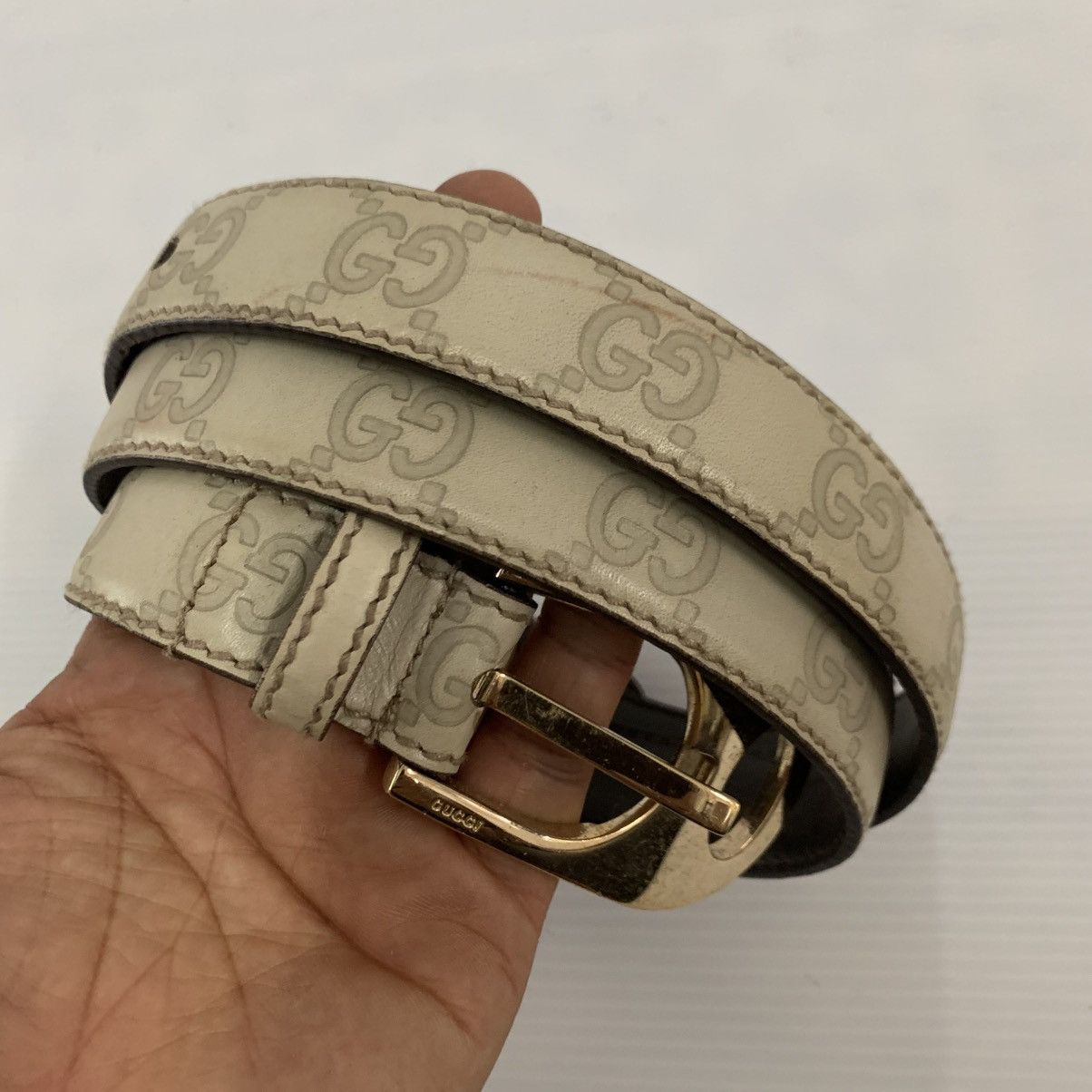 Gucci Gucci Monogram Leather Belts Size ONE SIZE - 3 Thumbnail