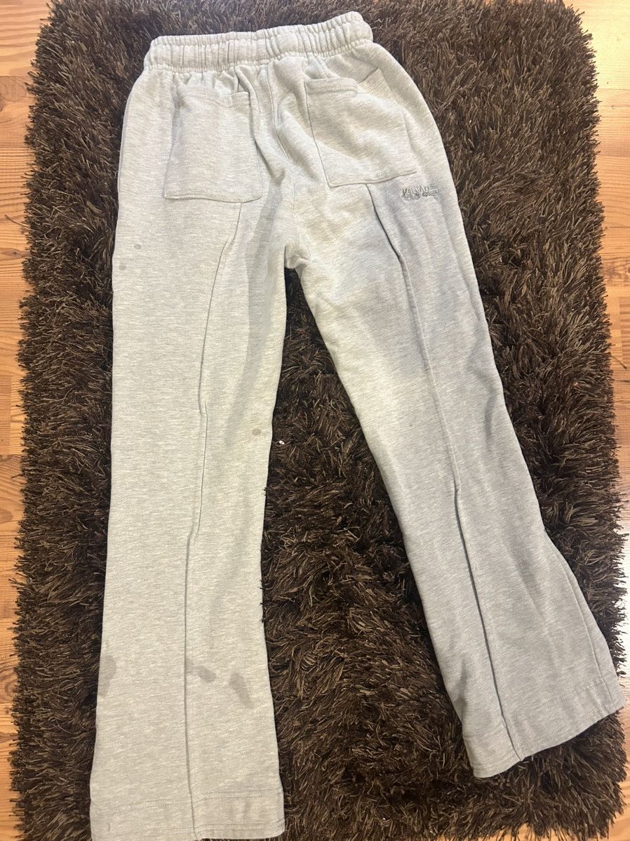 Vintage Grey Flared Sweatpants (Fleece) Size US 30 / EU 46 - 3 Thumbnail
