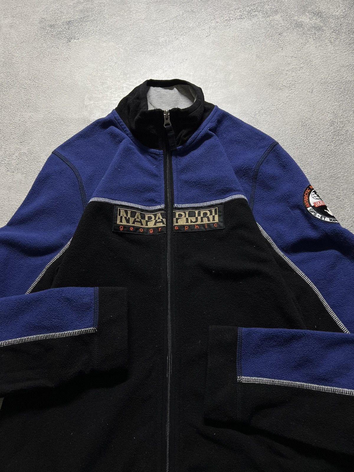Napapijri × Vintage Vintage Y2k Napapijri 🖤 Fleece Zip Sweatshirt Jacket 00’s Size US M / EU 48-50 / 2 - 1 Thumbnail